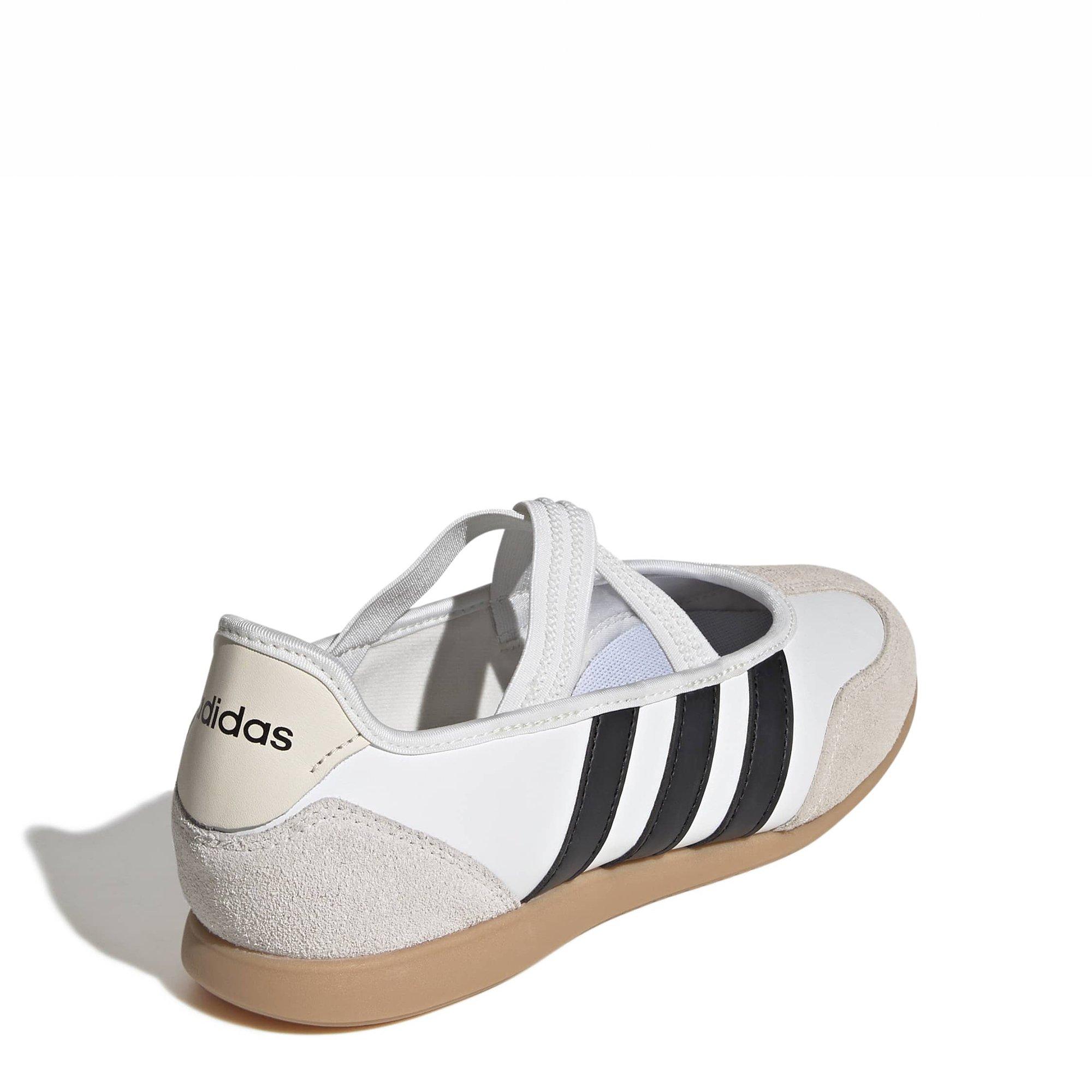 Wht/Blk/Gum 3 - adidas - Womens Court Trainers - 6