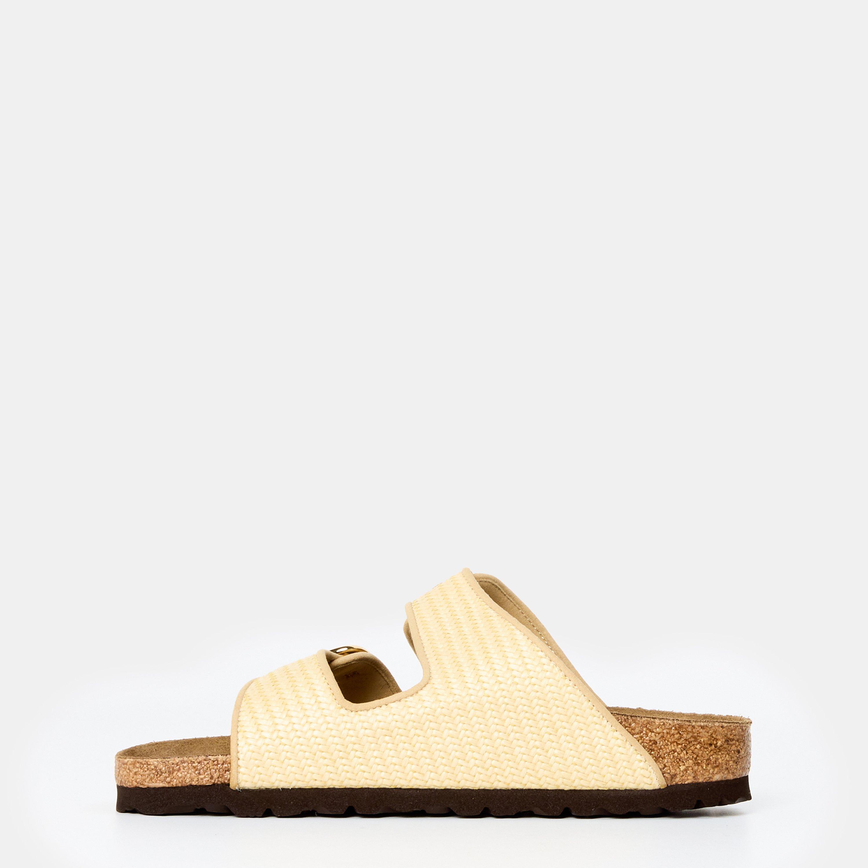 Natural - Birkenstock - Women's Arizona Big Buckle Raffia Flat Sandals - 2