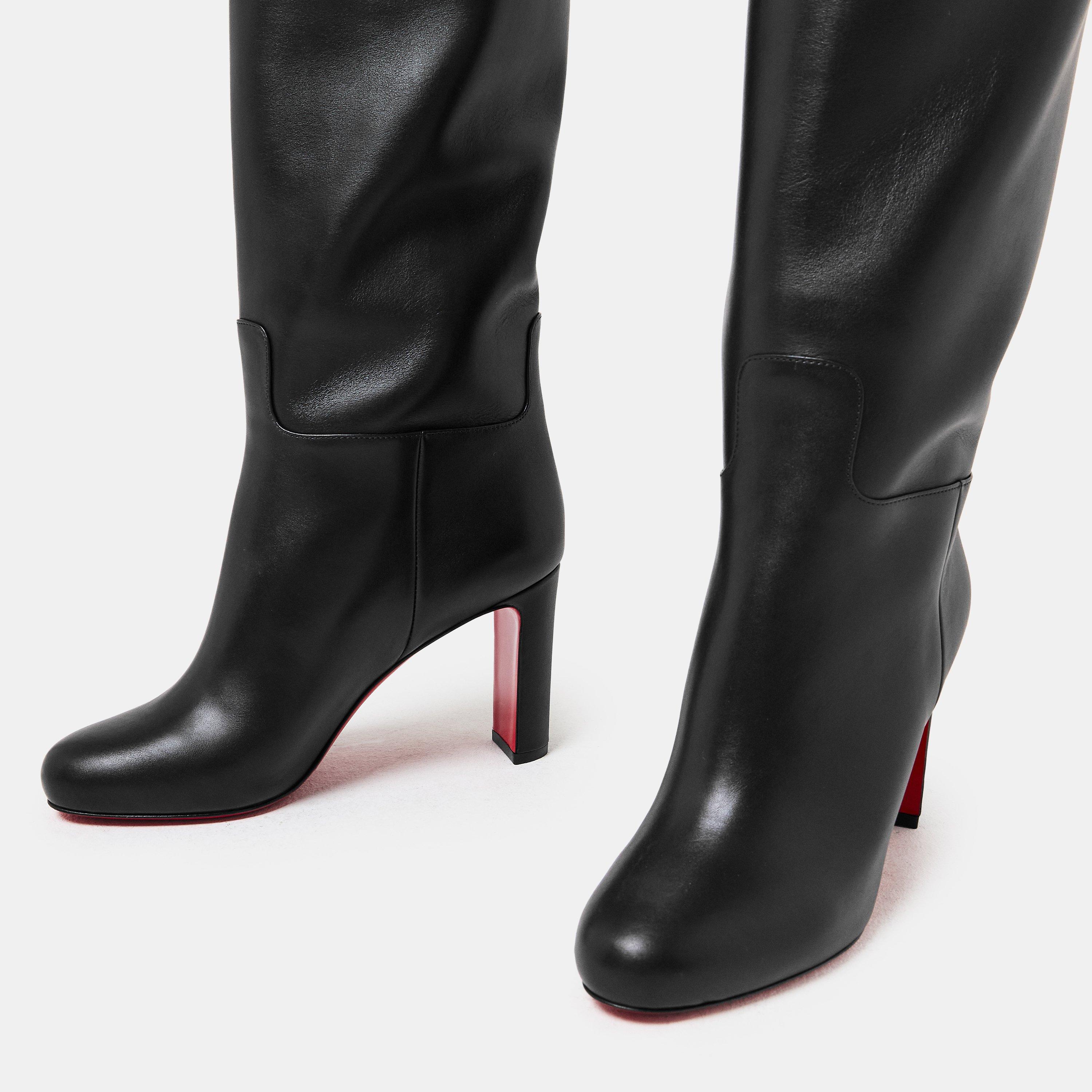 Café - Christian Louboutin - Women's Over the Knee Boots - 4