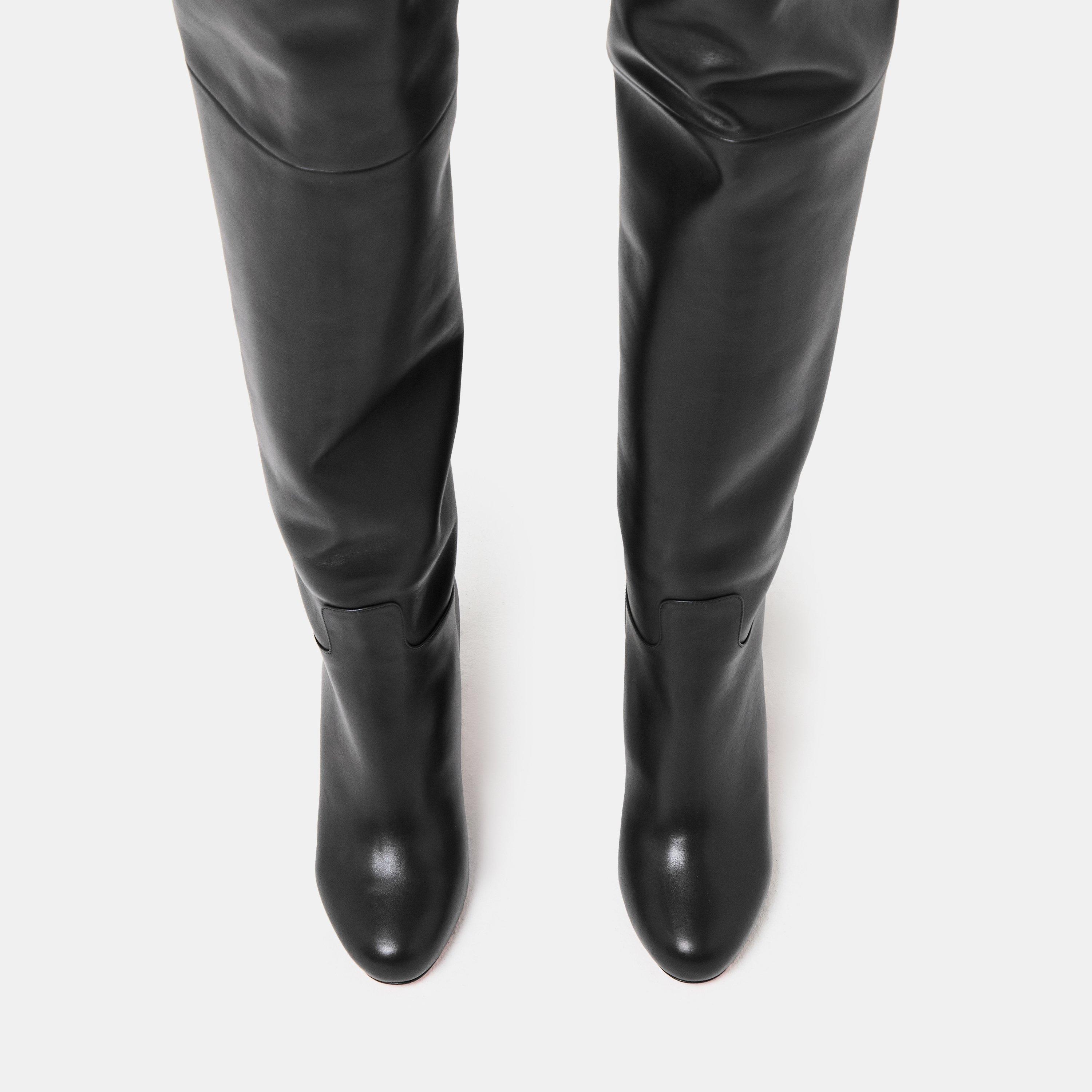 Café - Christian Louboutin - Women's Over the Knee Boots - 5