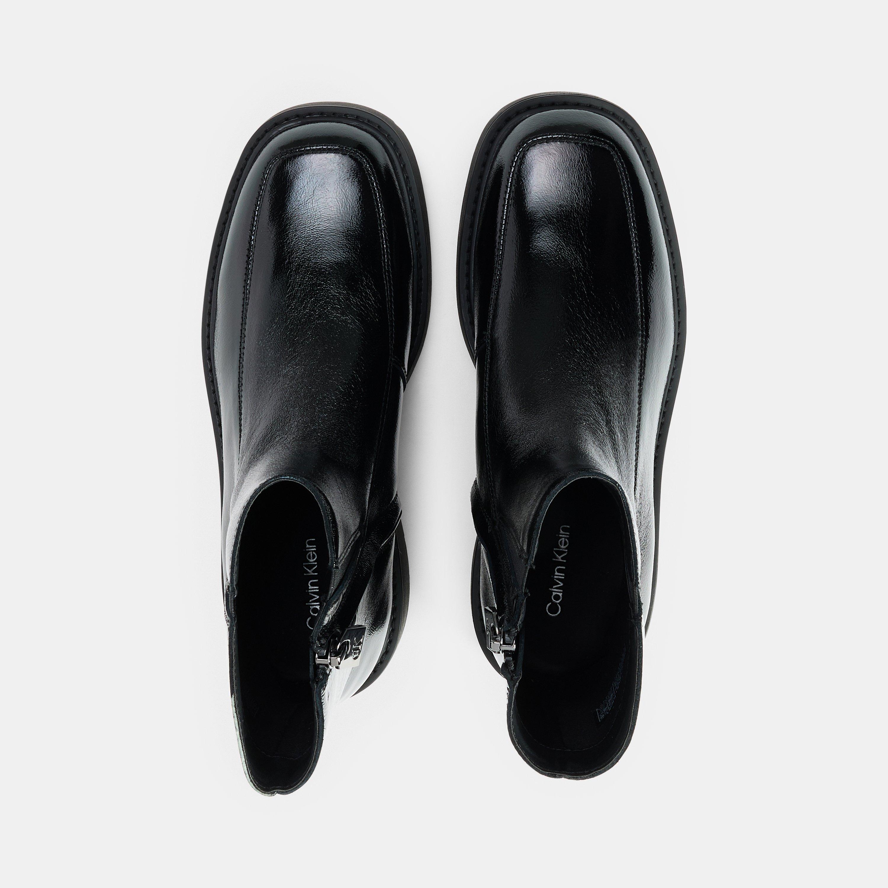 Black - Calvin Klein - Women's Chunky Ankle Biker Boots - 4