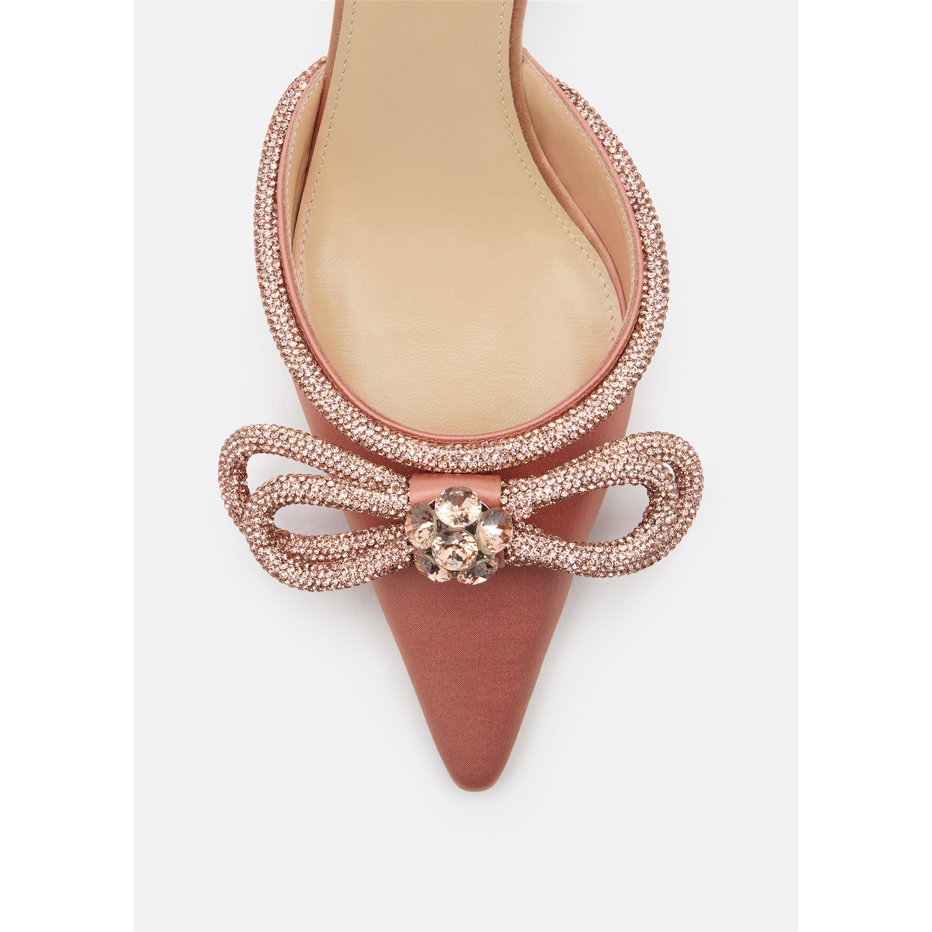 Golden Brown - Mach and Mach - Women's Double Bow Stiletto Court Shoes - 5