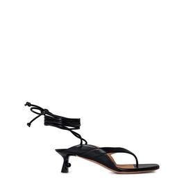 Off White Lollipop Lace Up Sandals