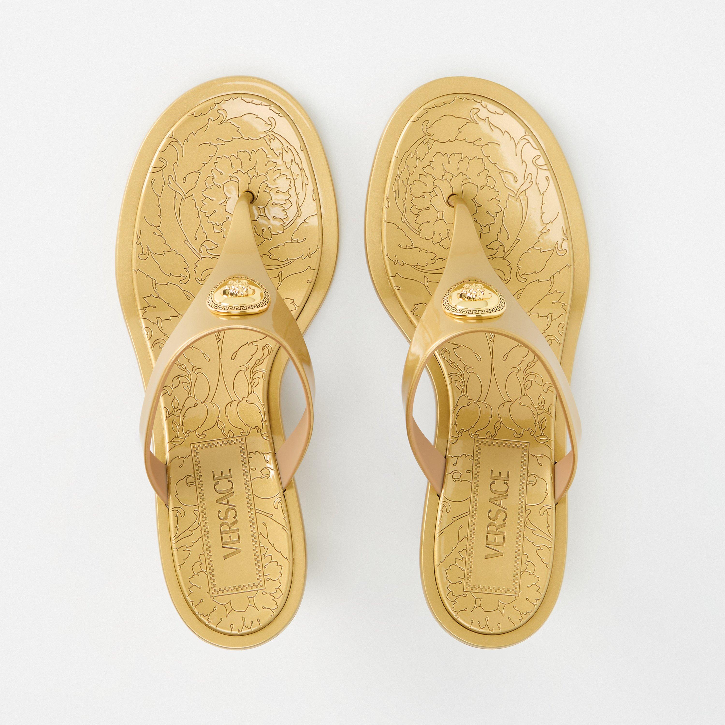 Gold Gold - Versace - Women's Designer Heeled Sandals - 4