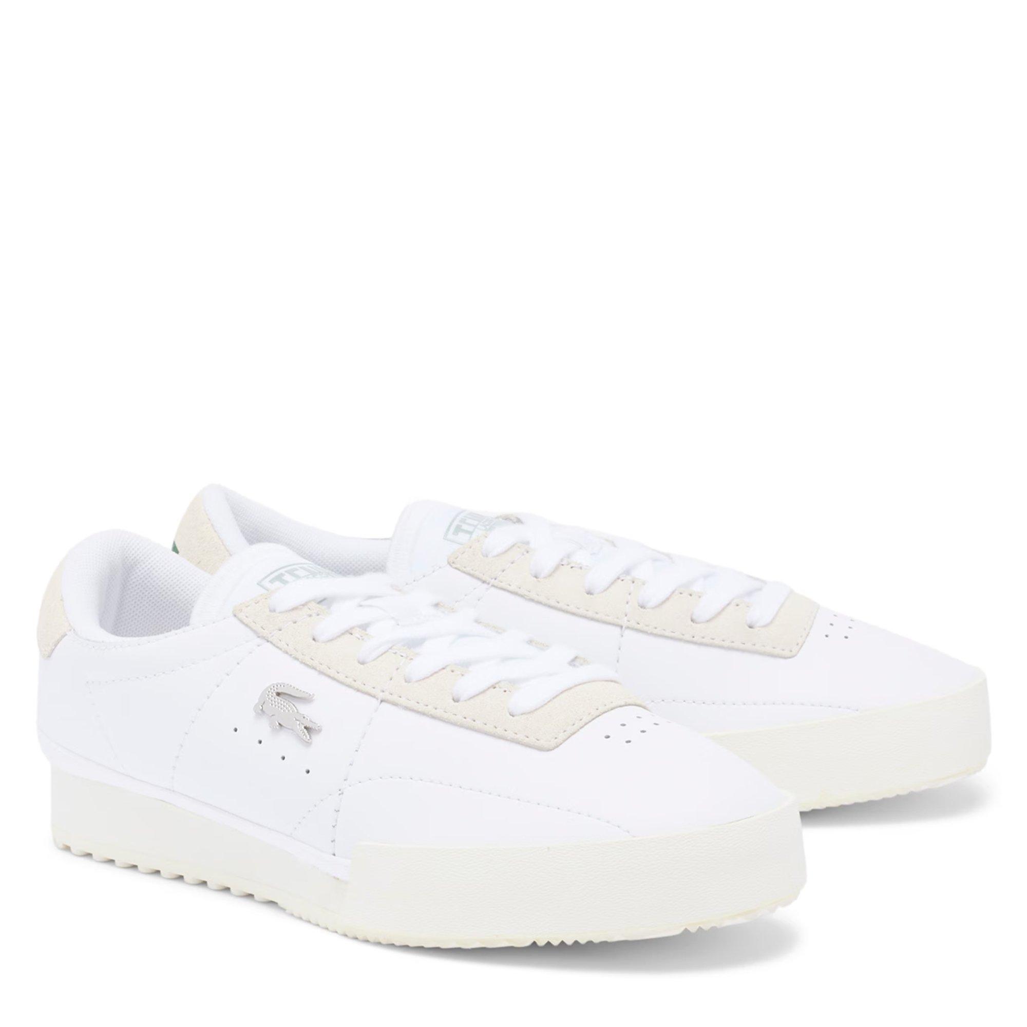WHT/OFF WHT - Lacoste - Womens Aura Leather Sneakers - 2
