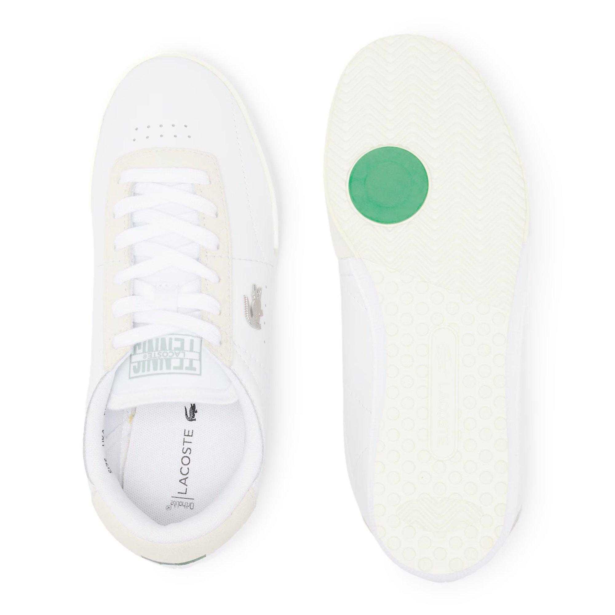 WHT/OFF WHT - Lacoste - Womens Aura Leather Sneakers - 5