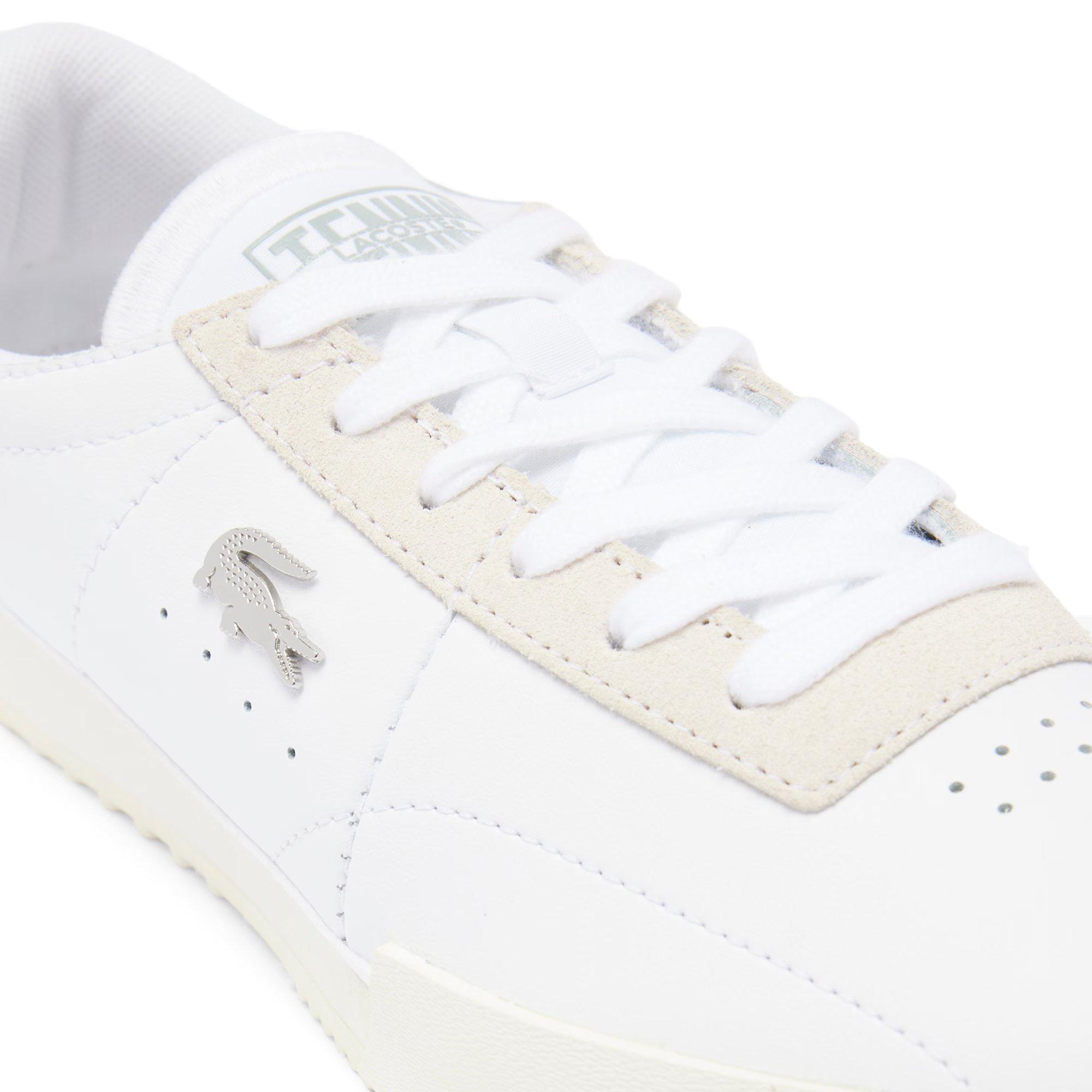 WHT/OFF WHT - Lacoste - Womens Aura Leather Sneakers - 6