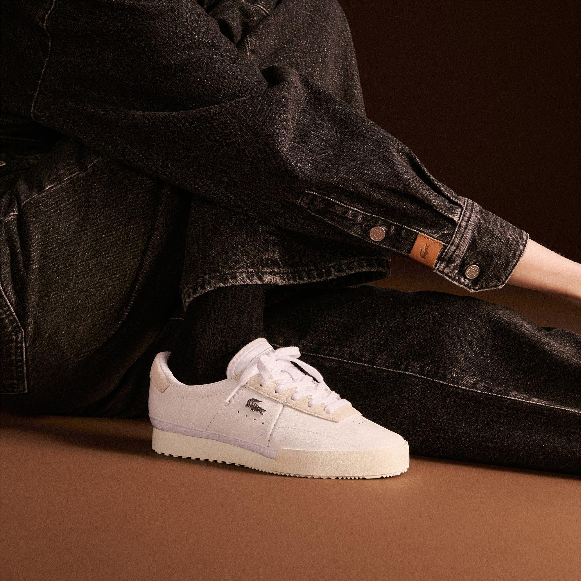 WHT/OFF WHT - Lacoste - Womens Aura Leather Sneakers - 7