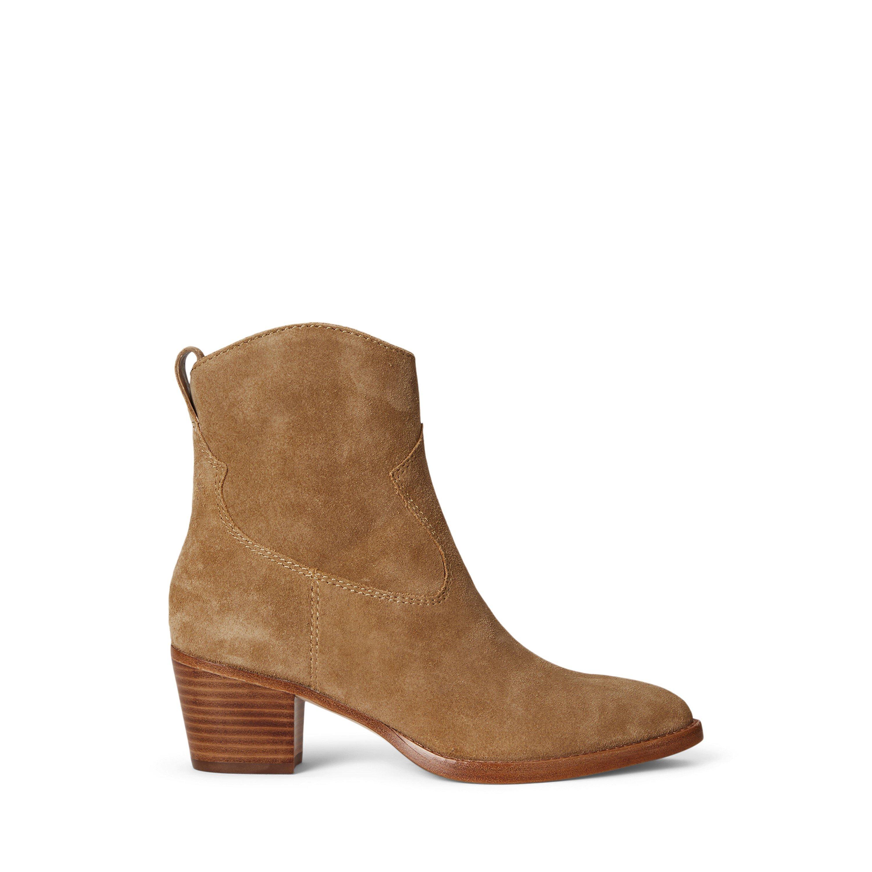 Camel - Lauren by Ralph Lauren - Women's Harpher Boot Cowboy Boots - 1