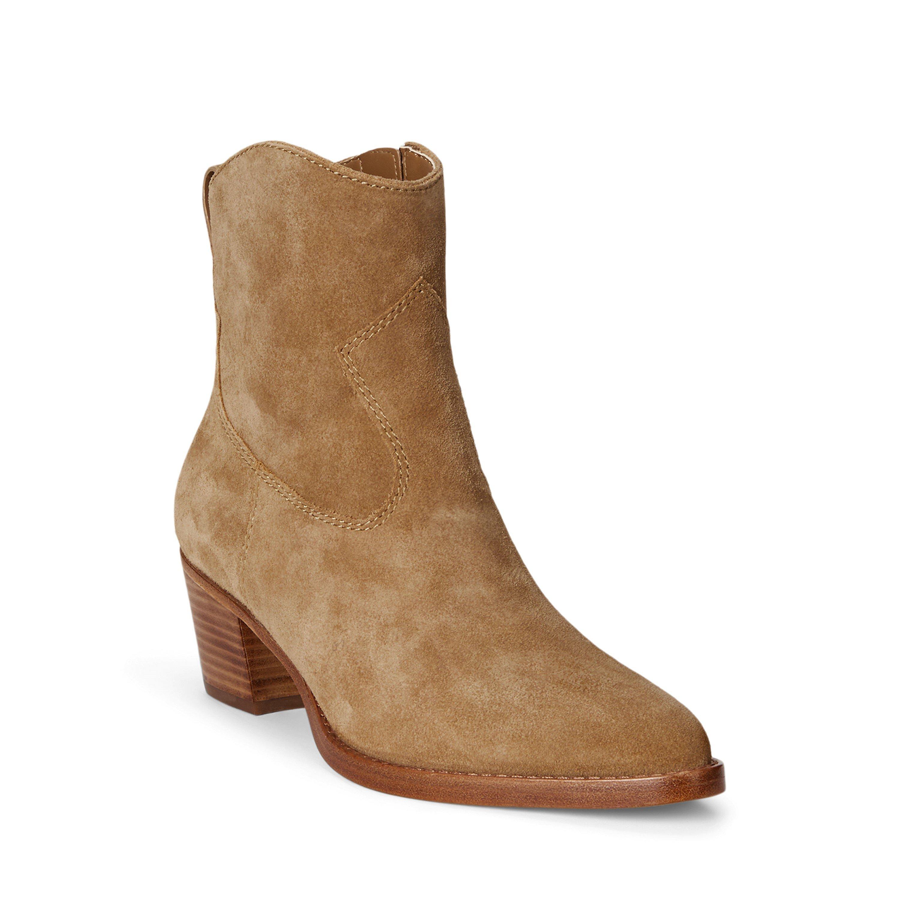 Camel - Lauren by Ralph Lauren - Women's Harpher Boot Cowboy Boots - 2