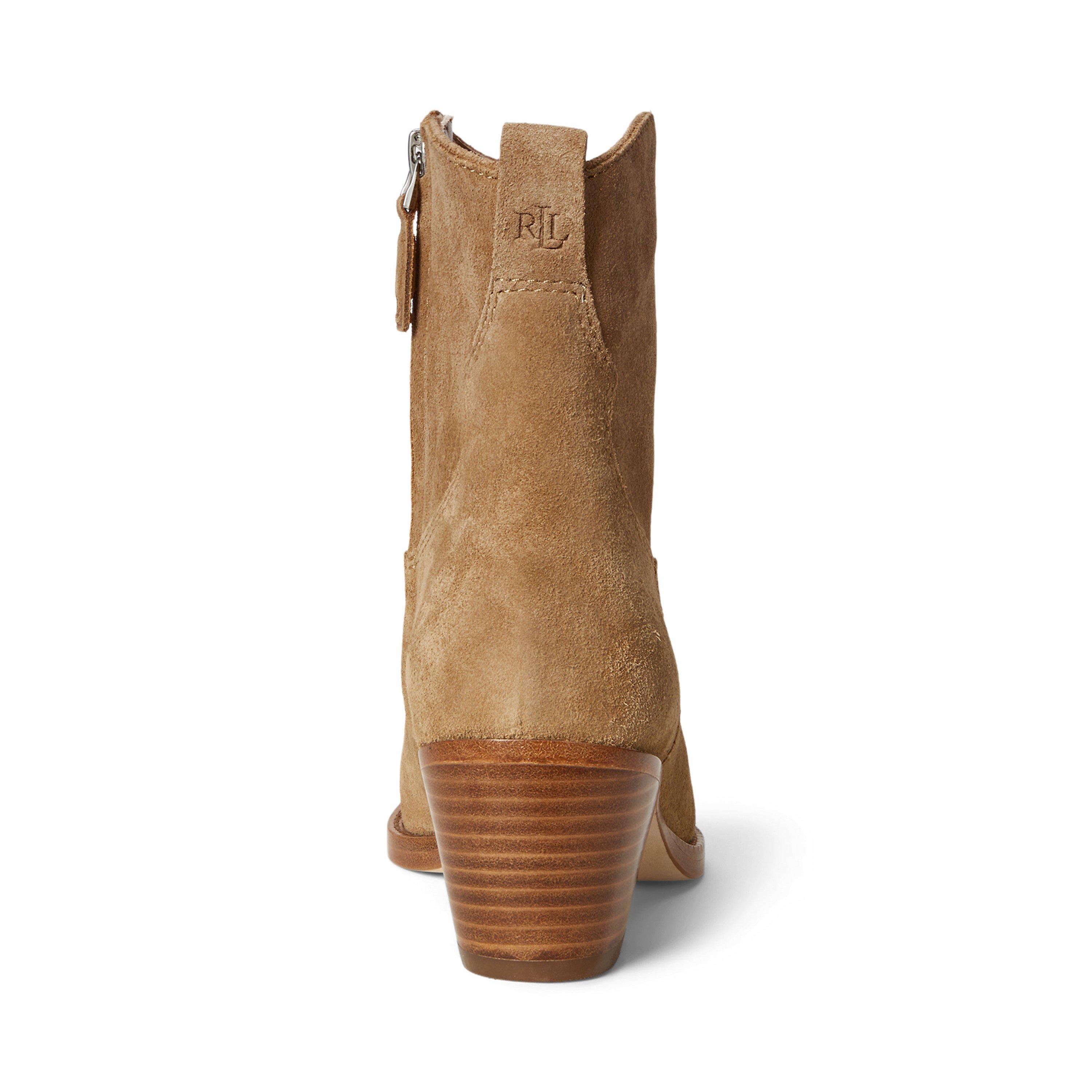 Camel - Lauren by Ralph Lauren - Women's Harpher Boot Cowboy Boots - 3