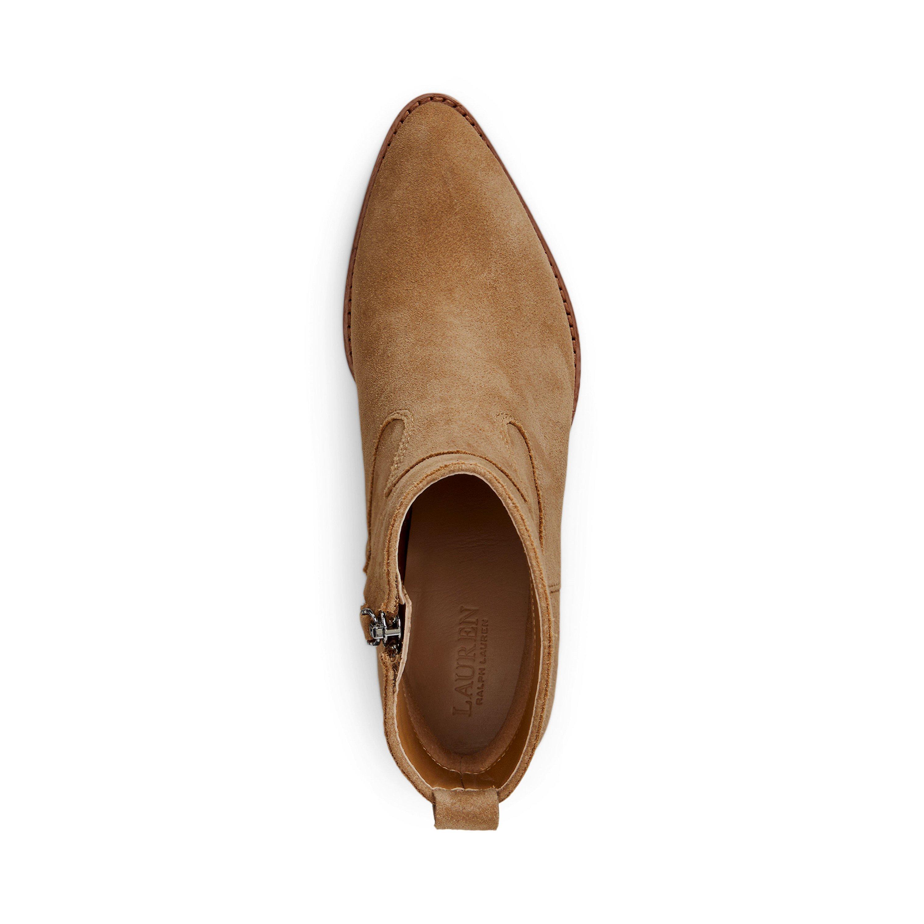Camel - Lauren by Ralph Lauren - Women's Harpher Boot Cowboy Boots - 4