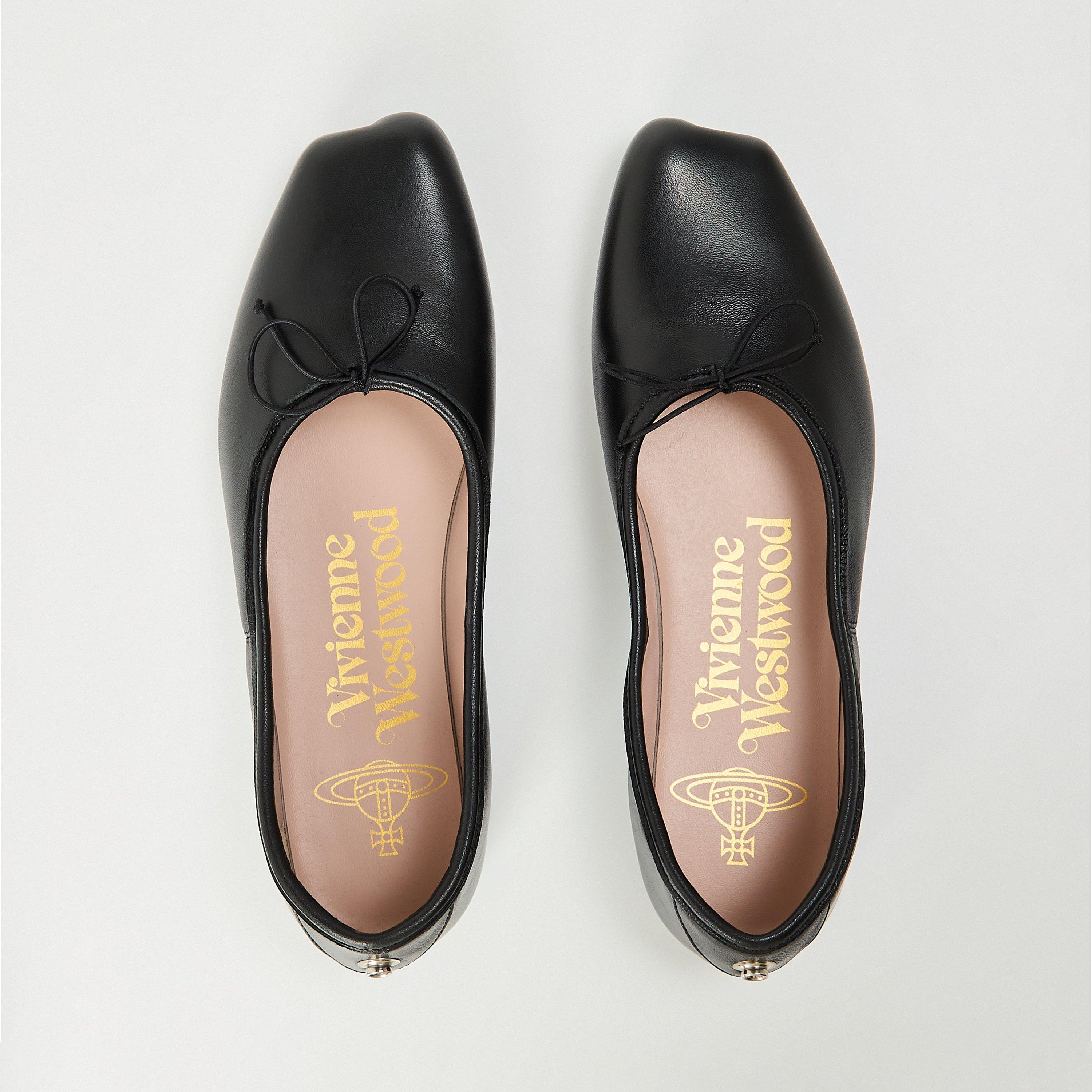 Blk Nappa Lthr - Vivienne Westwood - Women's Ballet Pumps Shoes - 5