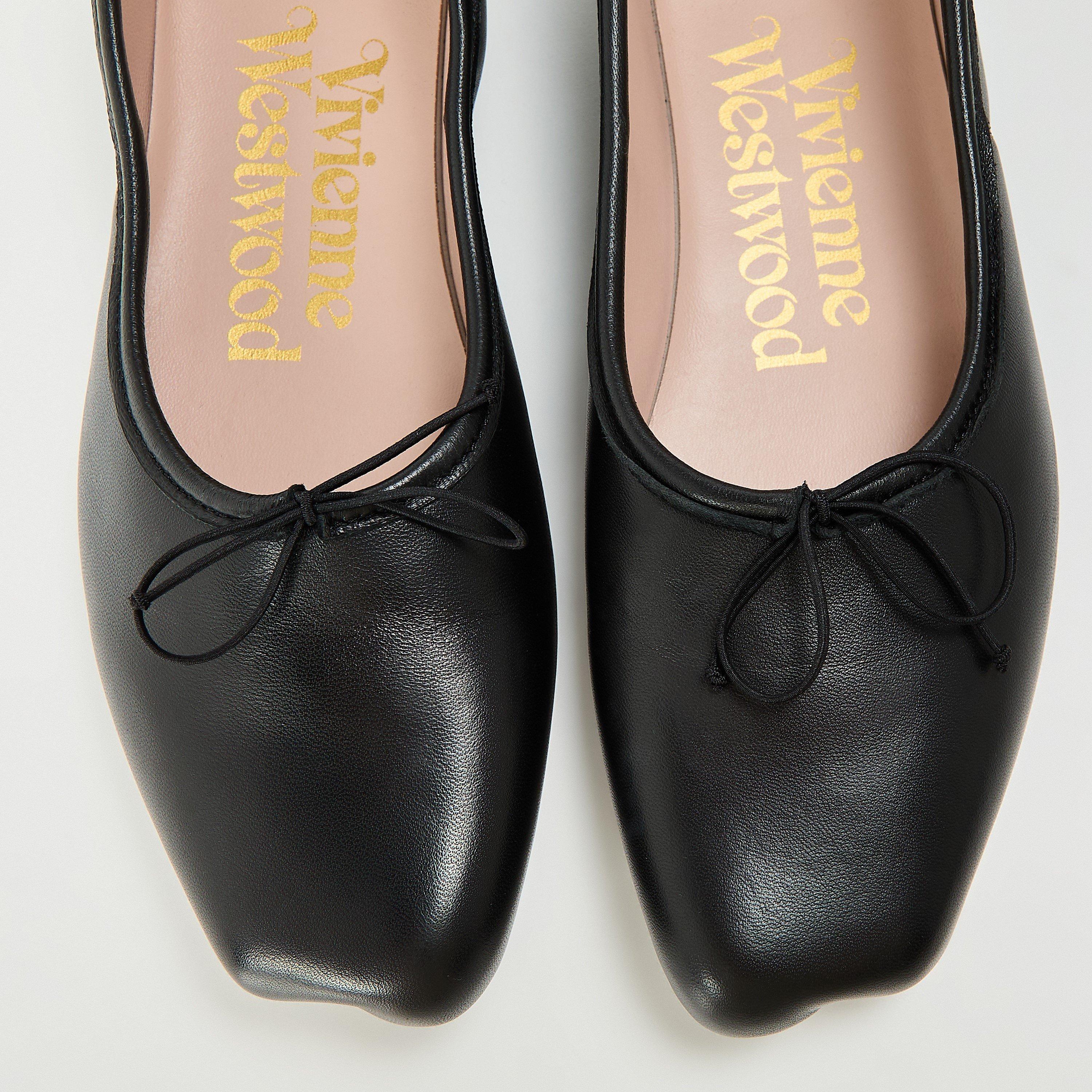 Blk Nappa Lthr - Vivienne Westwood - Women's Ballet Pumps Shoes - 7