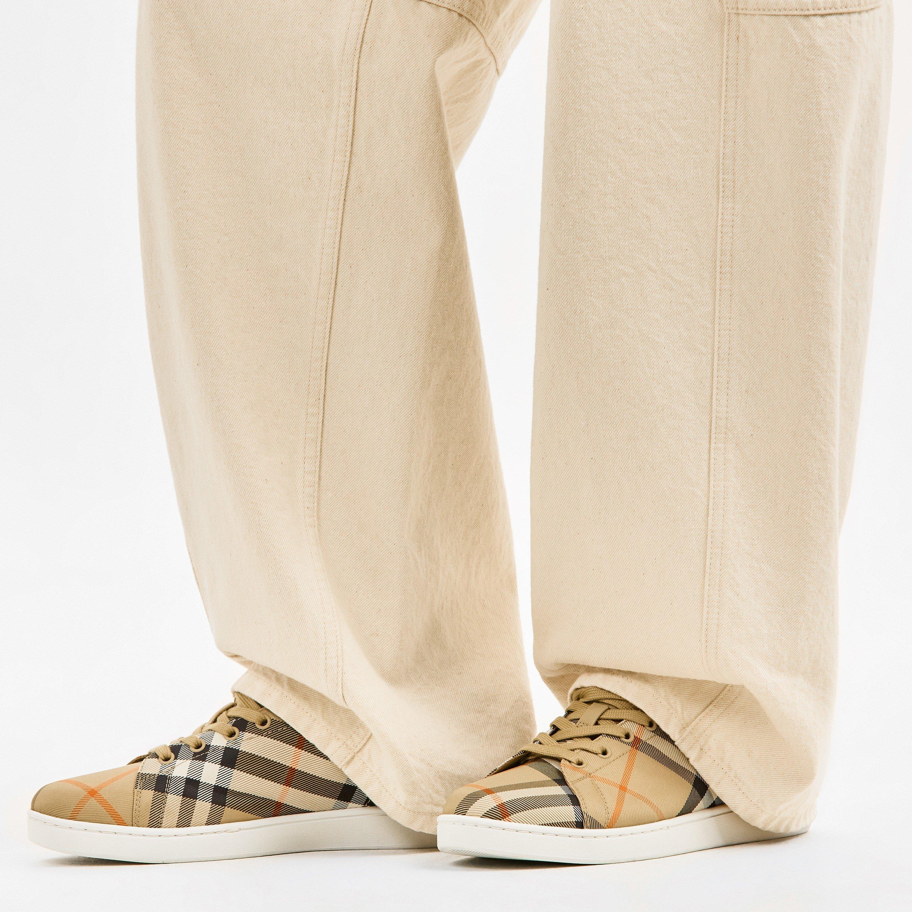 Sand IP Check - Burberry - Women's Burb LF Set Check Court Trainers - 3