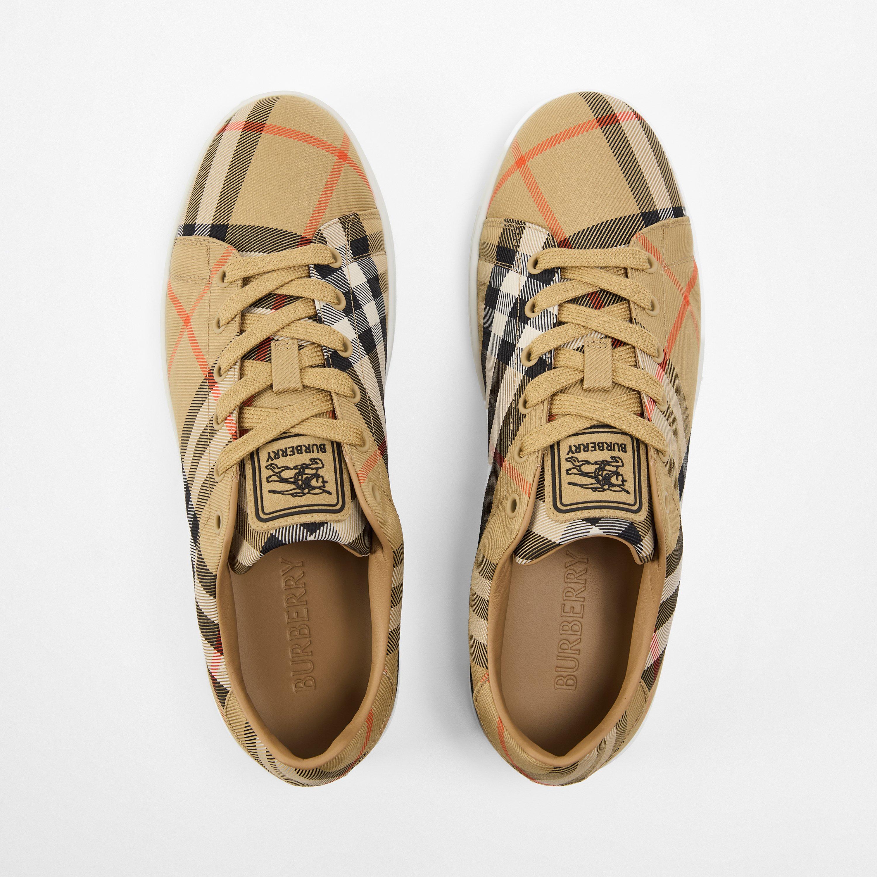 Sand IP Check - Burberry - Women's Burb LF Set Check Court Trainers - 5