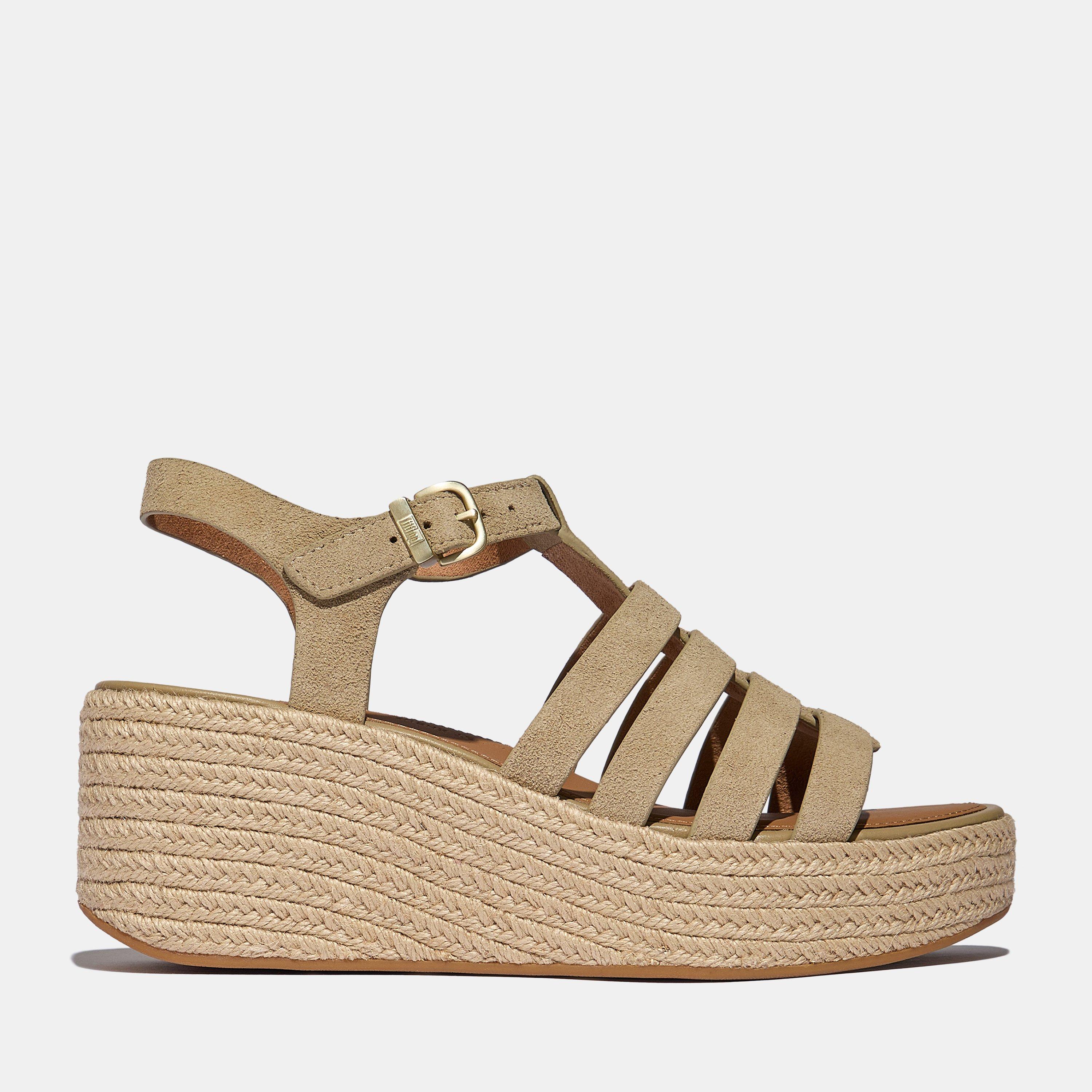 Fitflop Women's Platforms Espadrille Sandals - Suede Cappuccno - 7 (40)