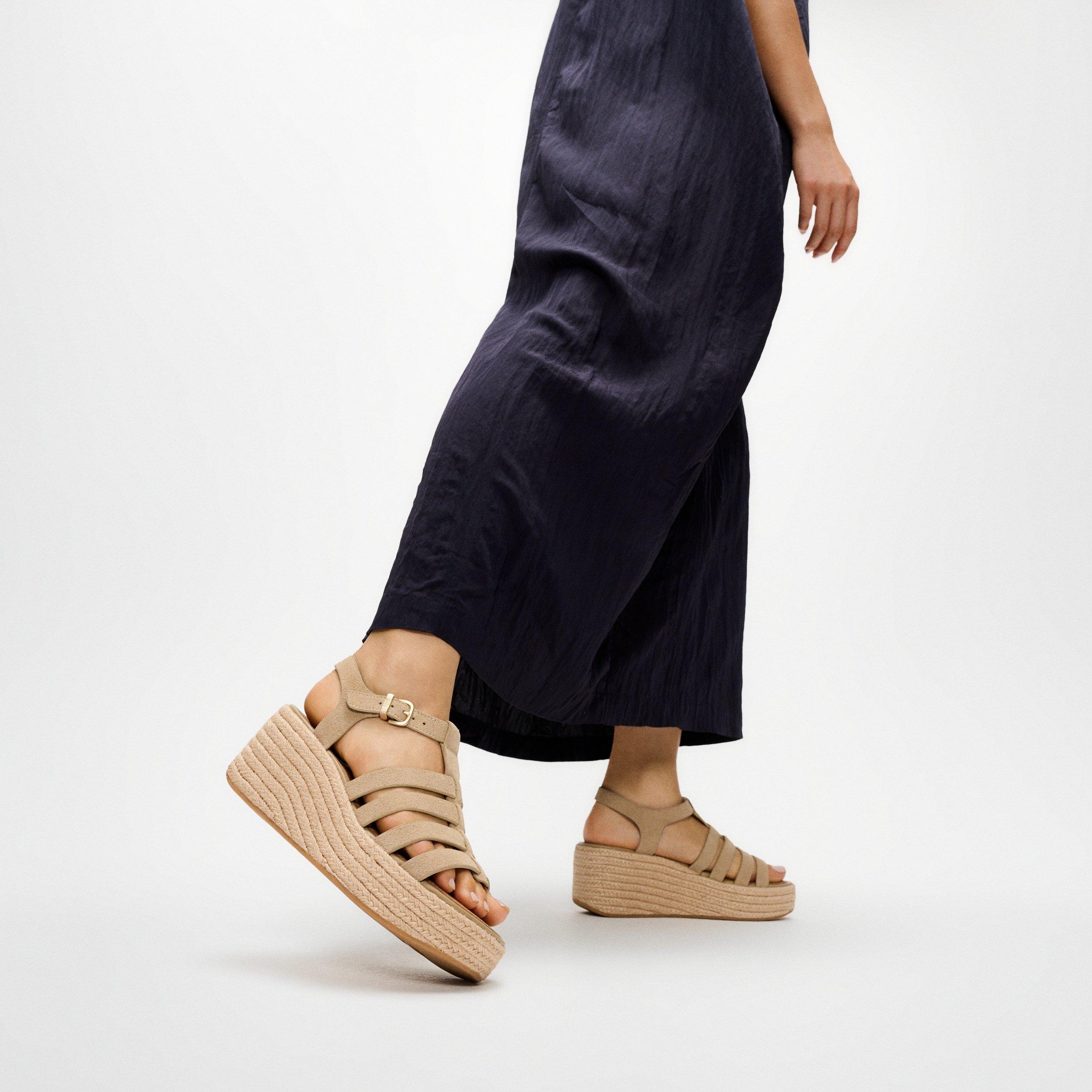 Suede Cappuccno - Fitflop - Platforms Espadrille Sandals - 2