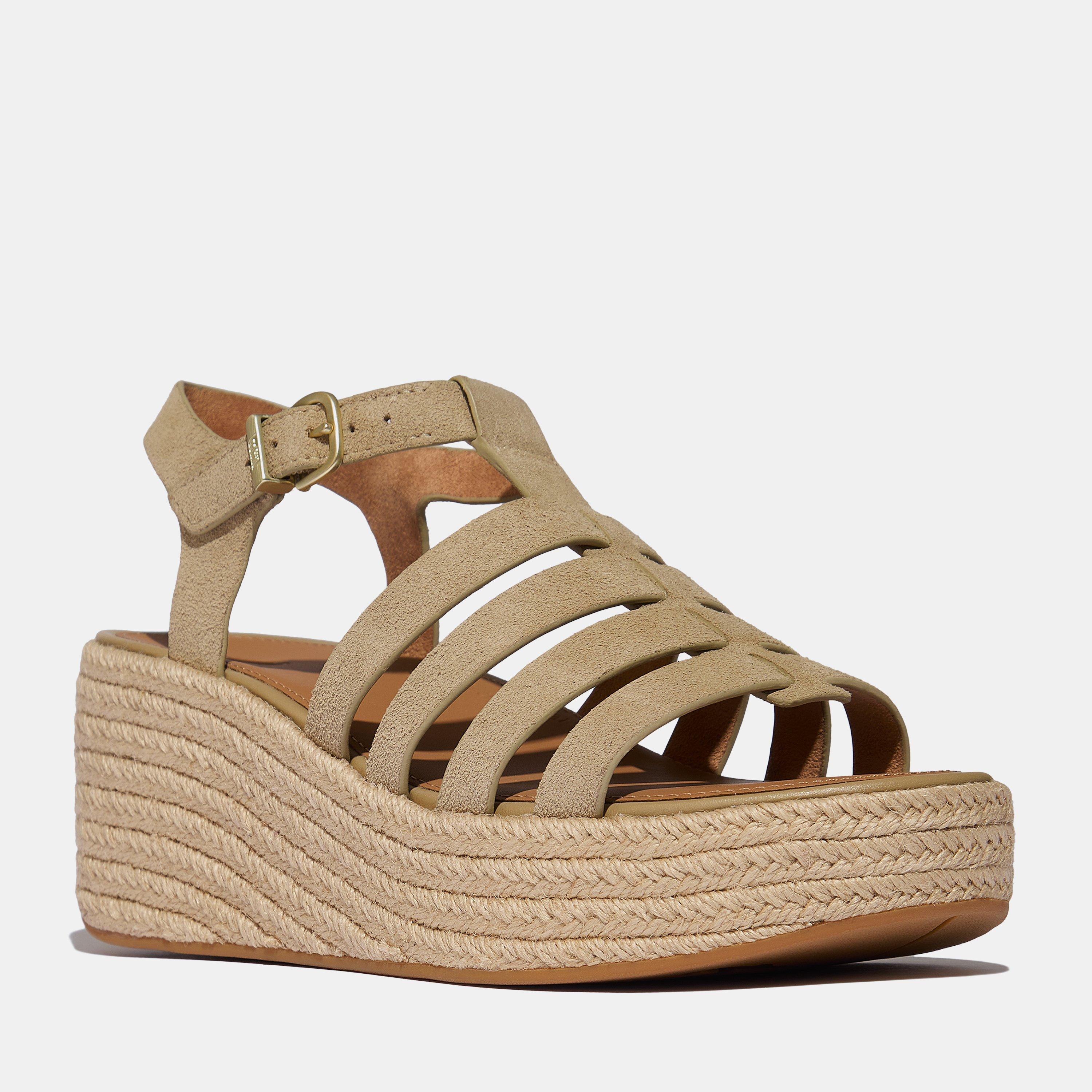 Suede Cappuccno - Fitflop - Platforms Espadrille Sandals - 3