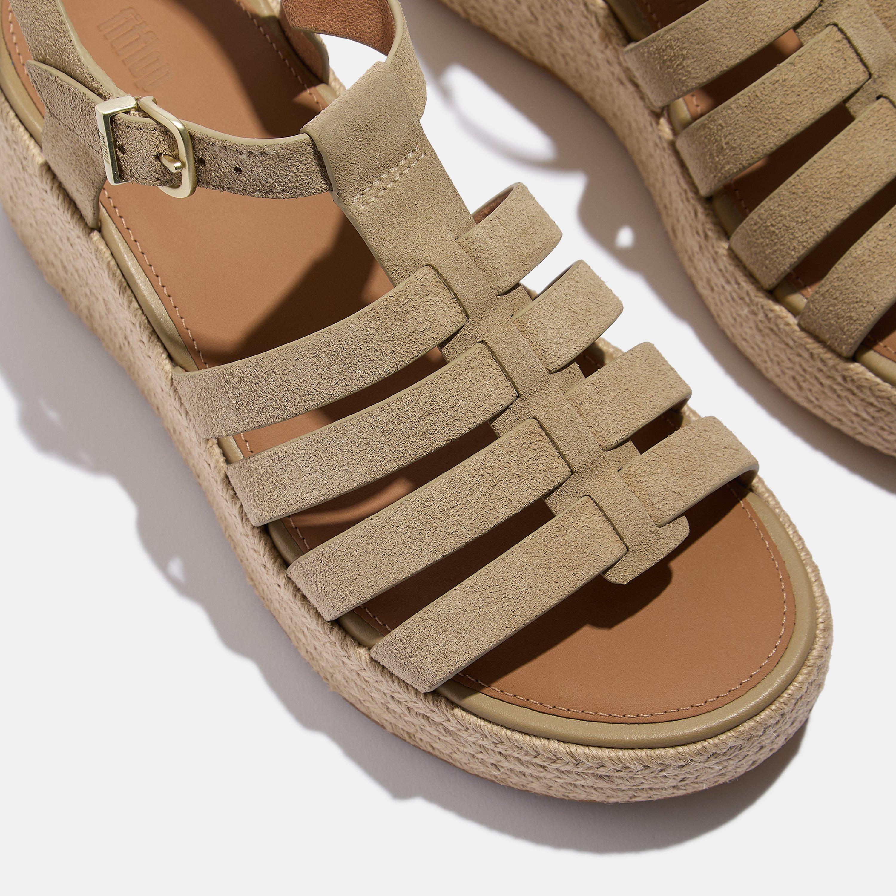 Suede Cappuccno - Fitflop - Platforms Espadrille Sandals - 4