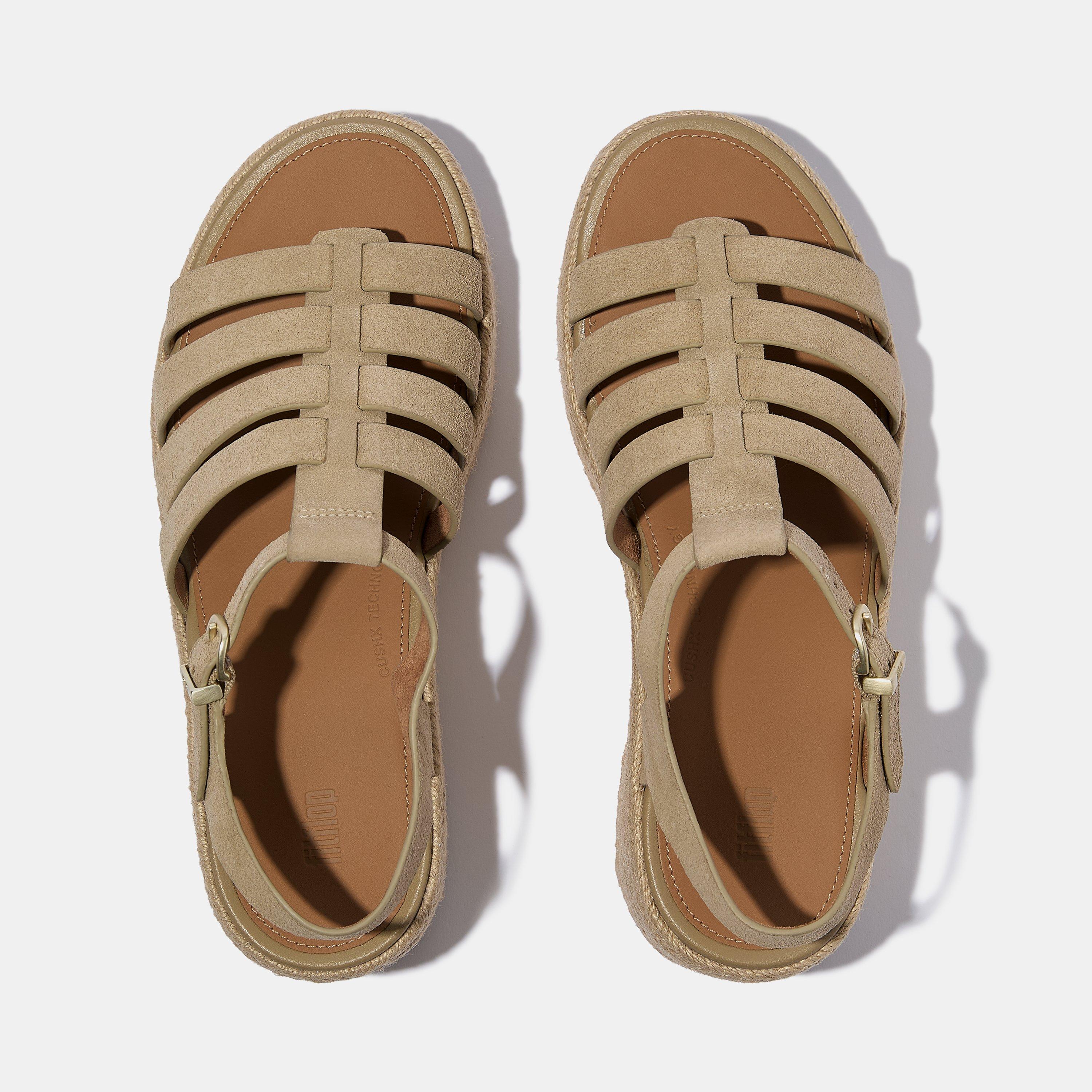 Suede Cappuccno - Fitflop - Platforms Espadrille Sandals - 5