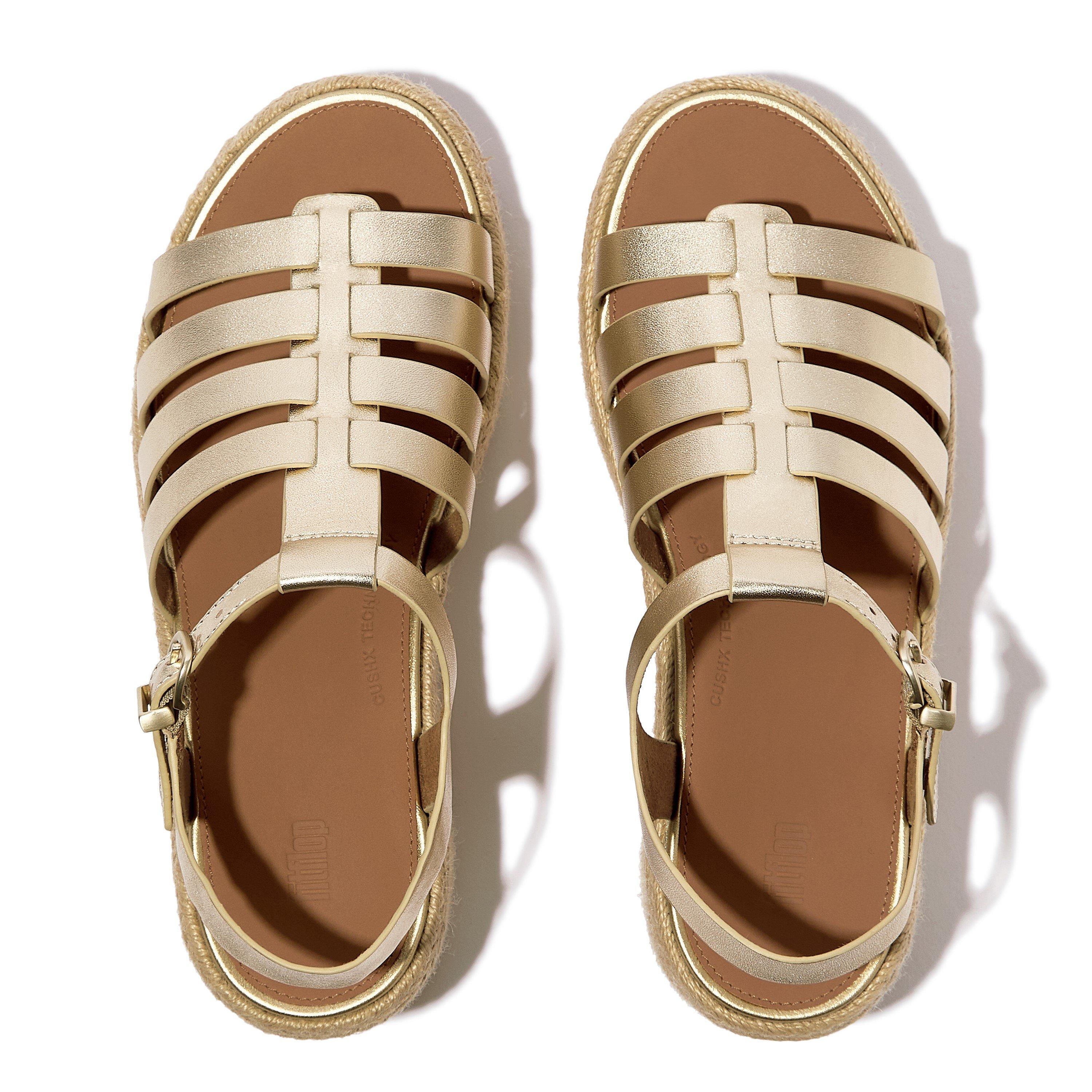 Platino - Fitflop - Women's Platform Wedge Heeled Sandals - 5