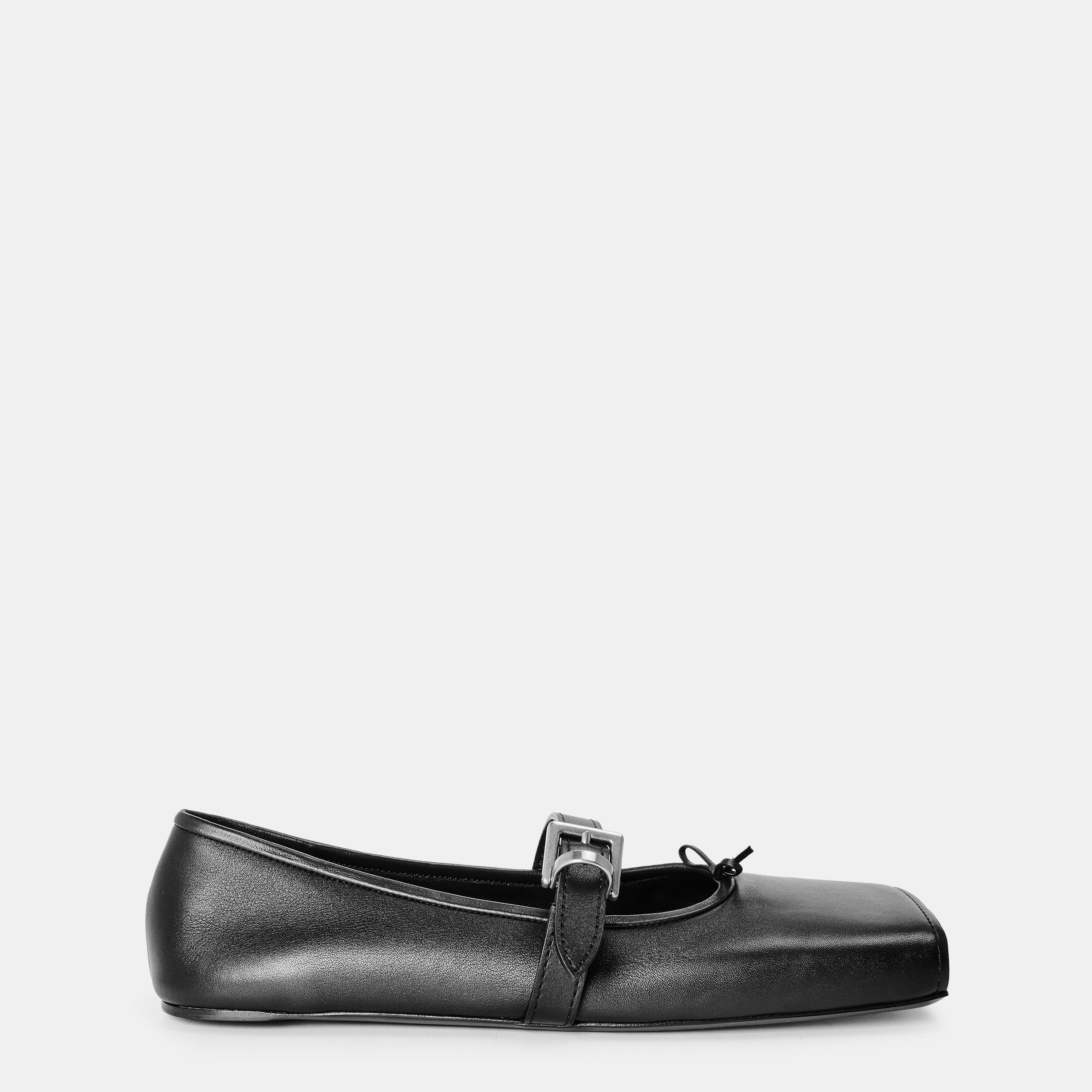 Black/Silver - Balenciaga - Women's Minimalist Ballet Pumps - 1