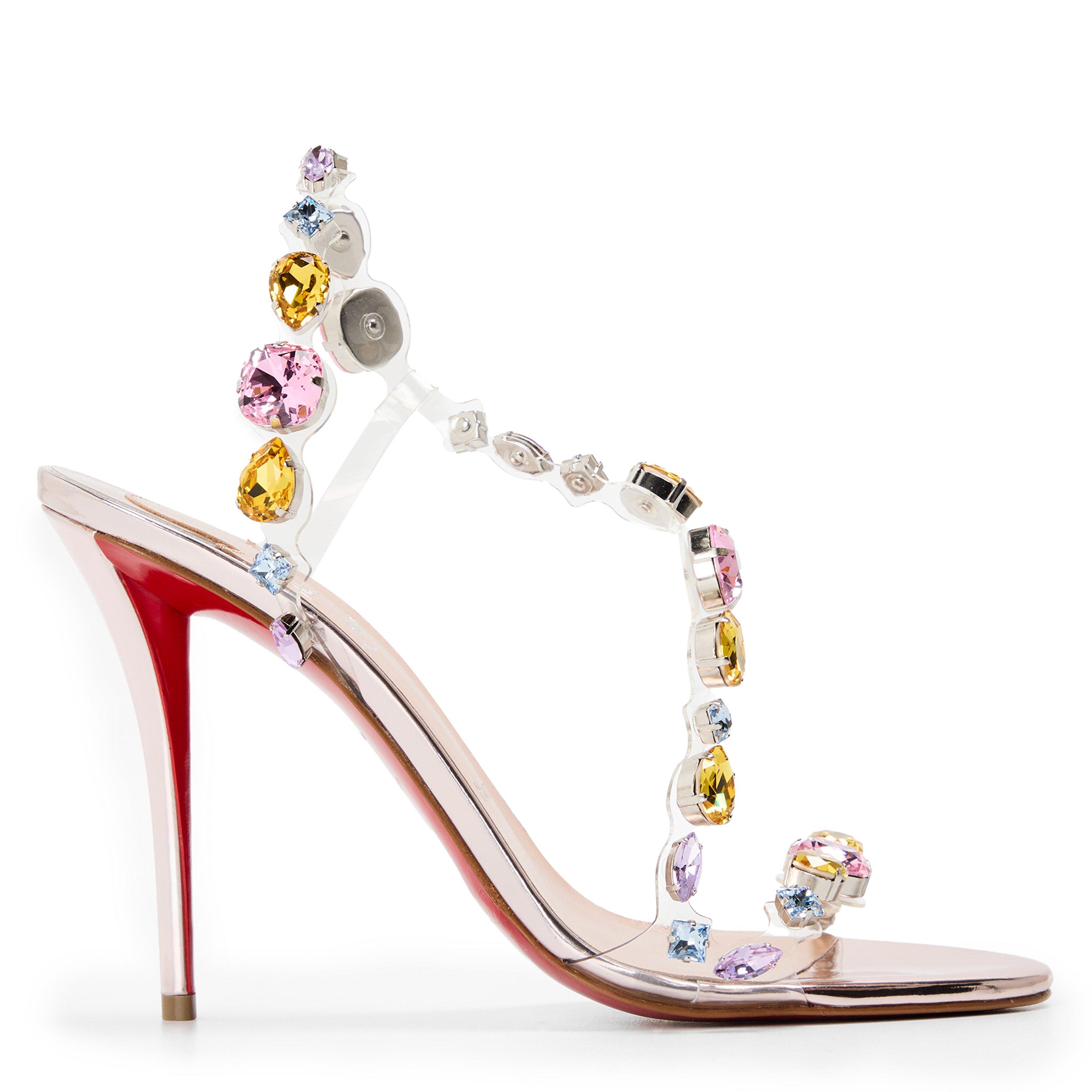 Leche - Christian Louboutin - Women's Chr Rosa Z Jewel Heeled Sandals - 1