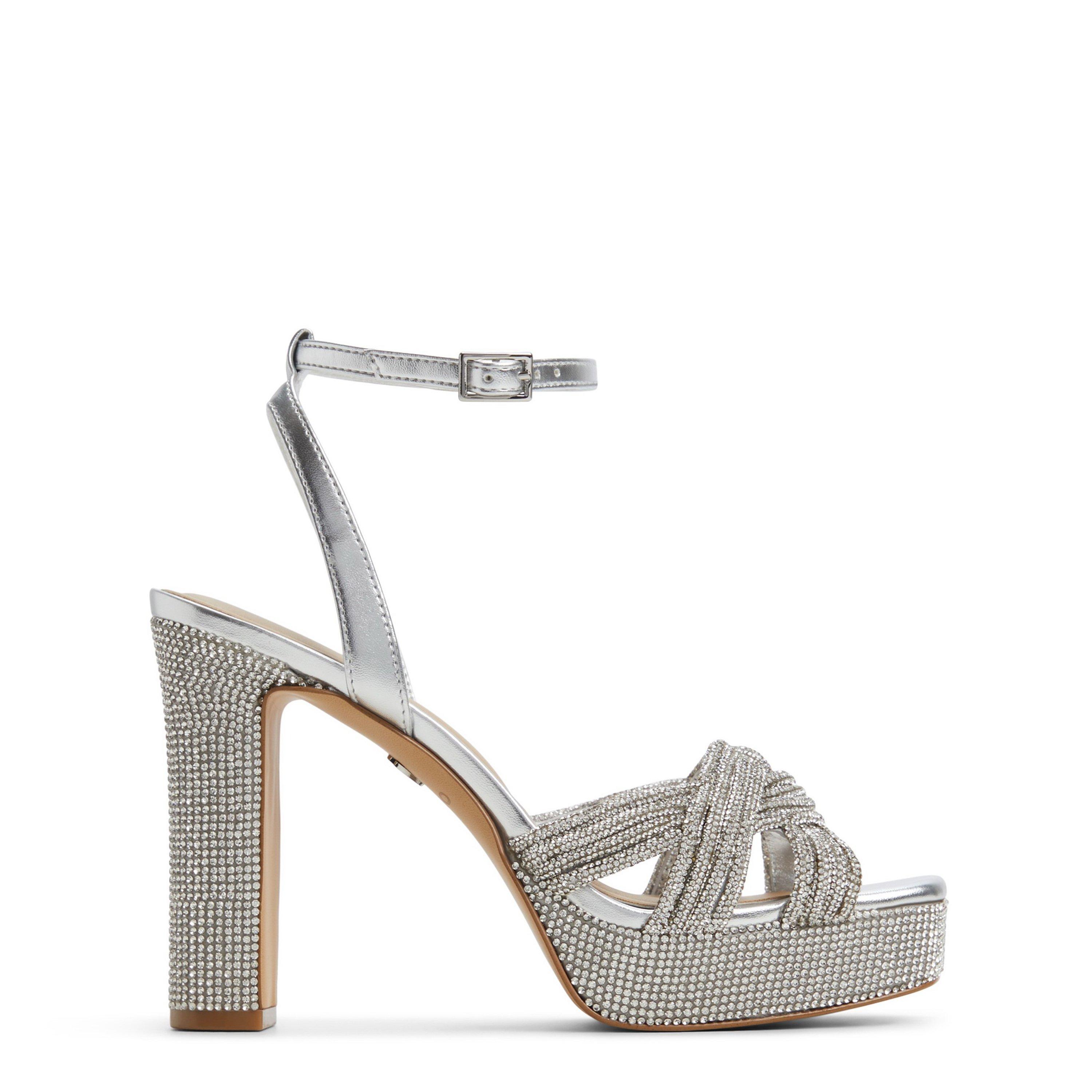 Silver - Aldo - Women's Shimma Heeled Sandals - 1