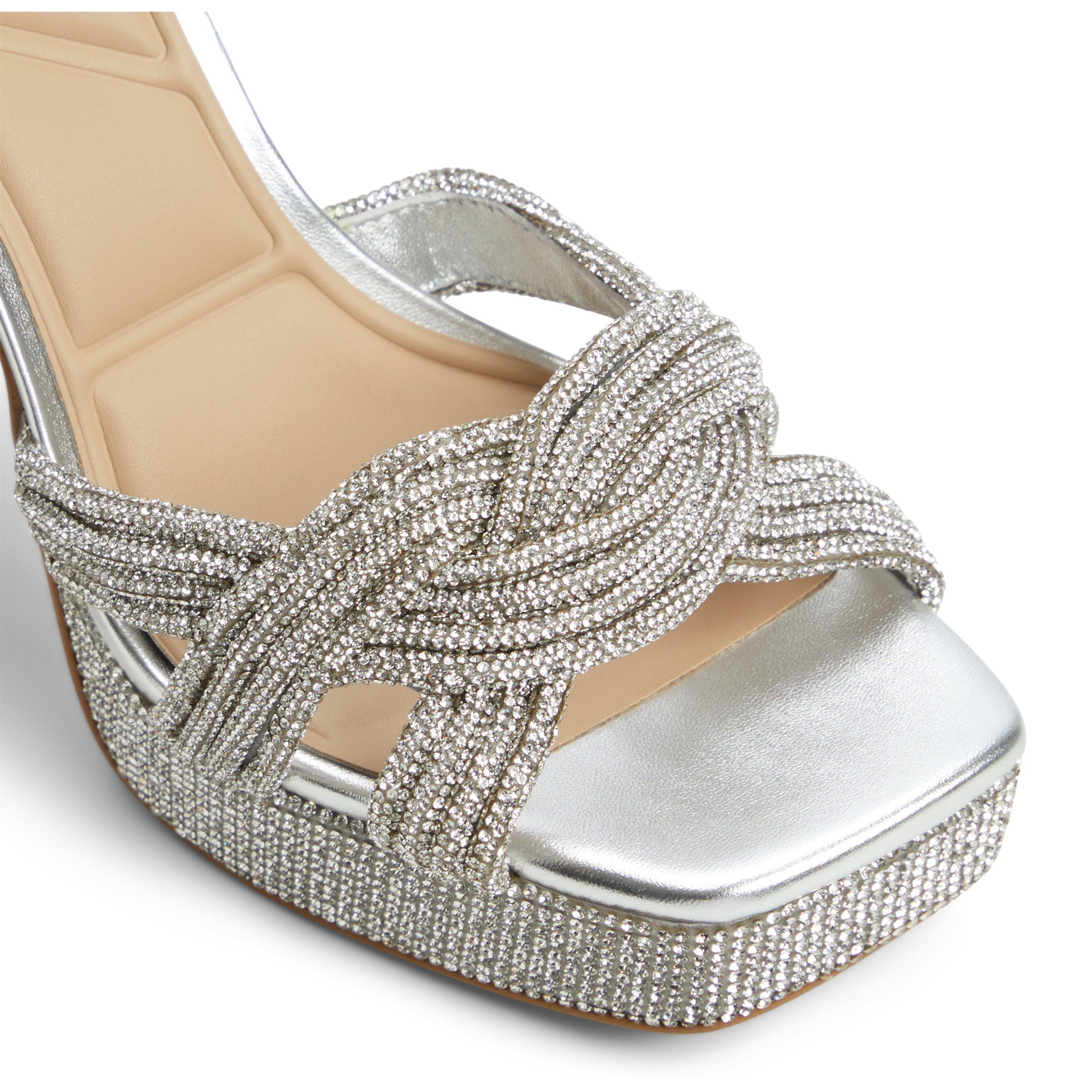 Silver - Aldo - Women's Shimma Heeled Sandal - 4