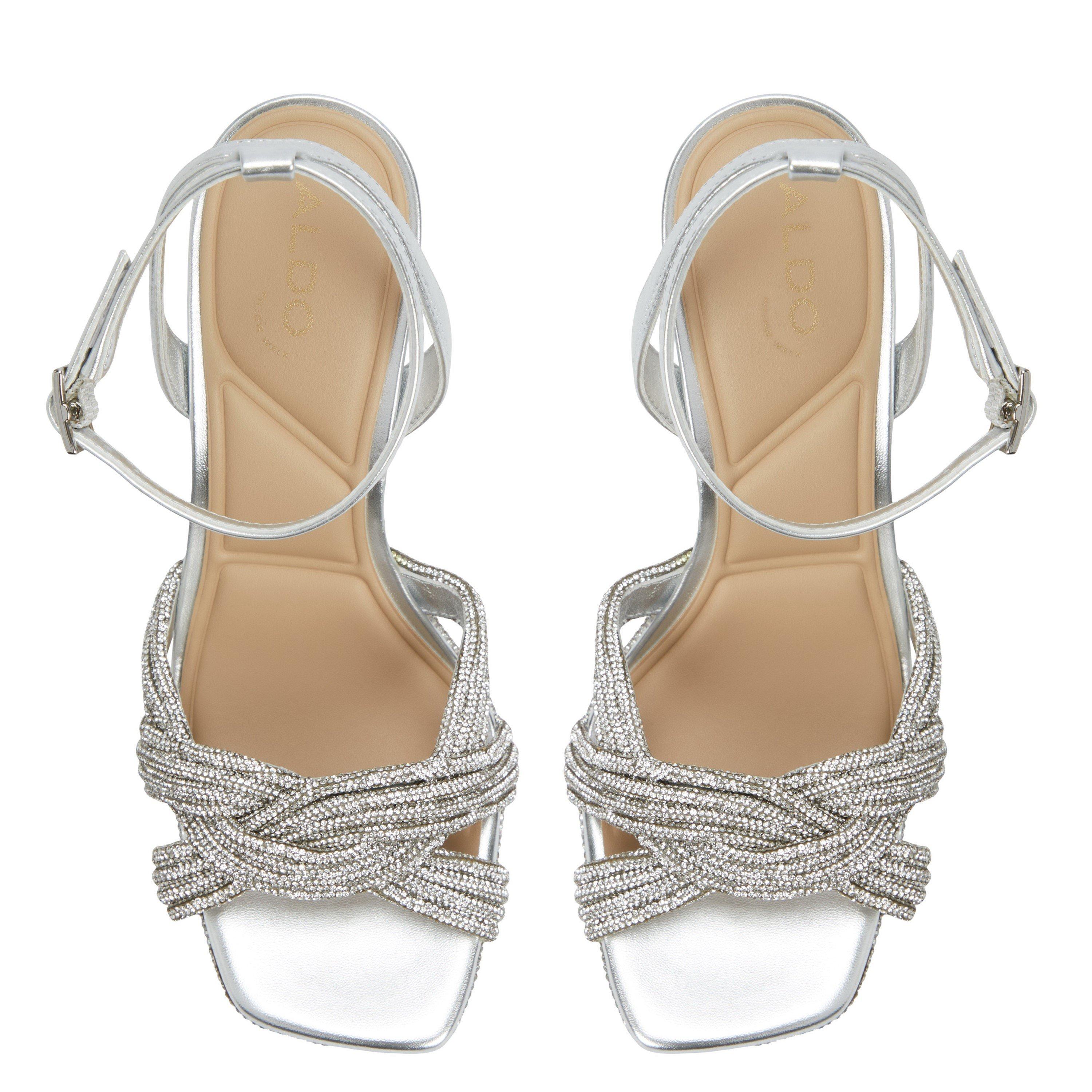 Silver - Aldo - Women's Shimma Heeled Sandal - 5