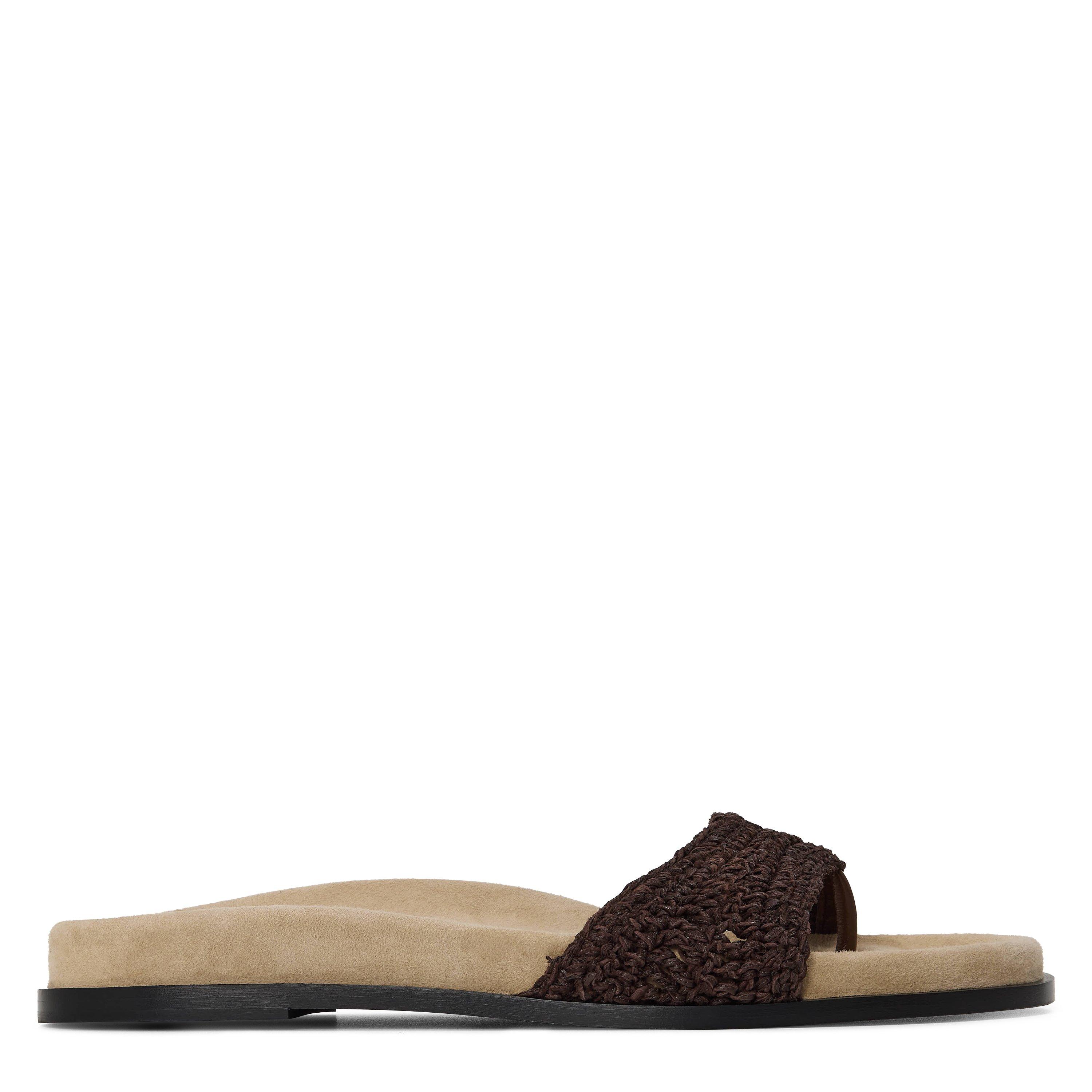 Brown - Magda Butrym - Women's Crochet Strap Flat Sandals - 1