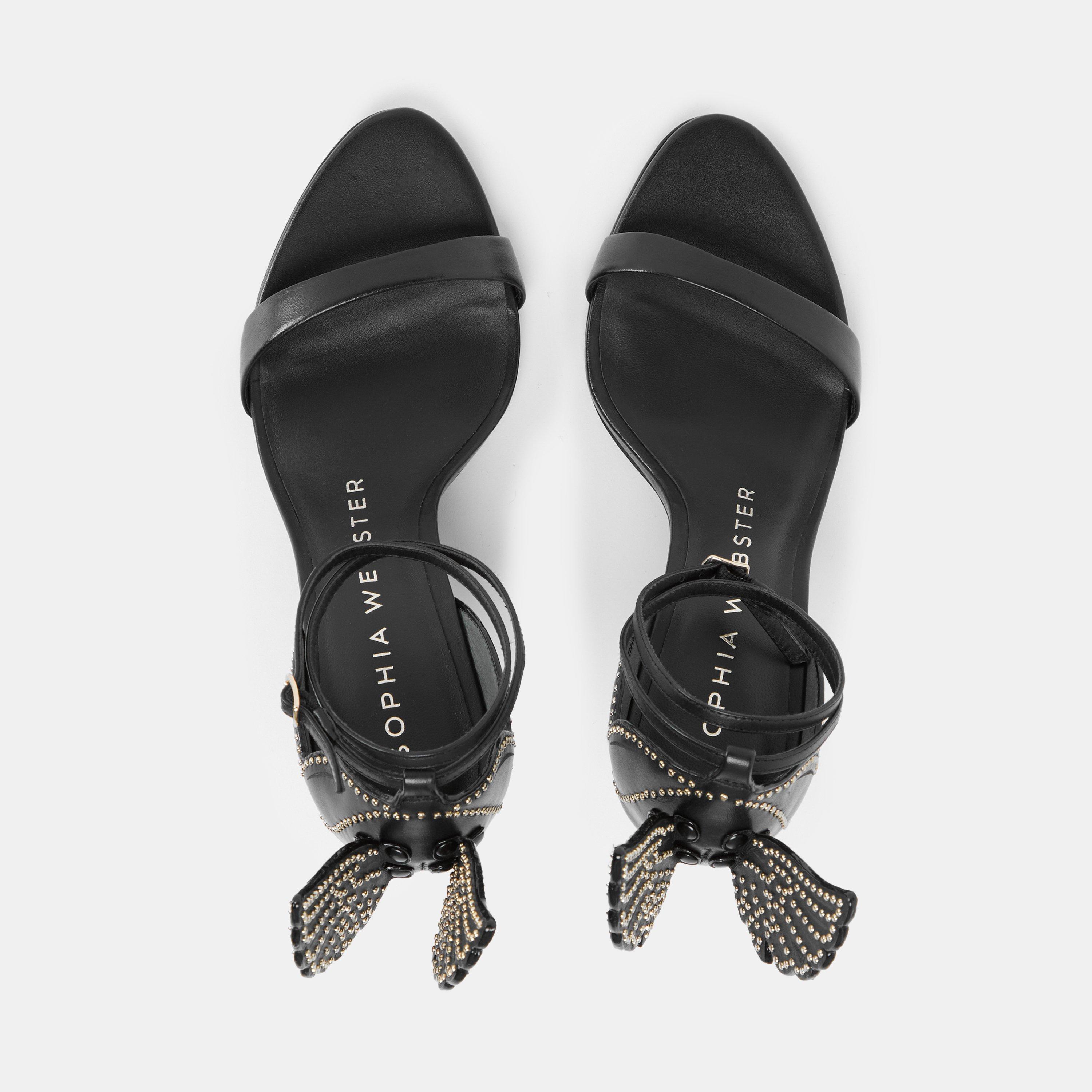 Black - Sophia Webster - Women's Cherub 85 Heeled Sandals - 5