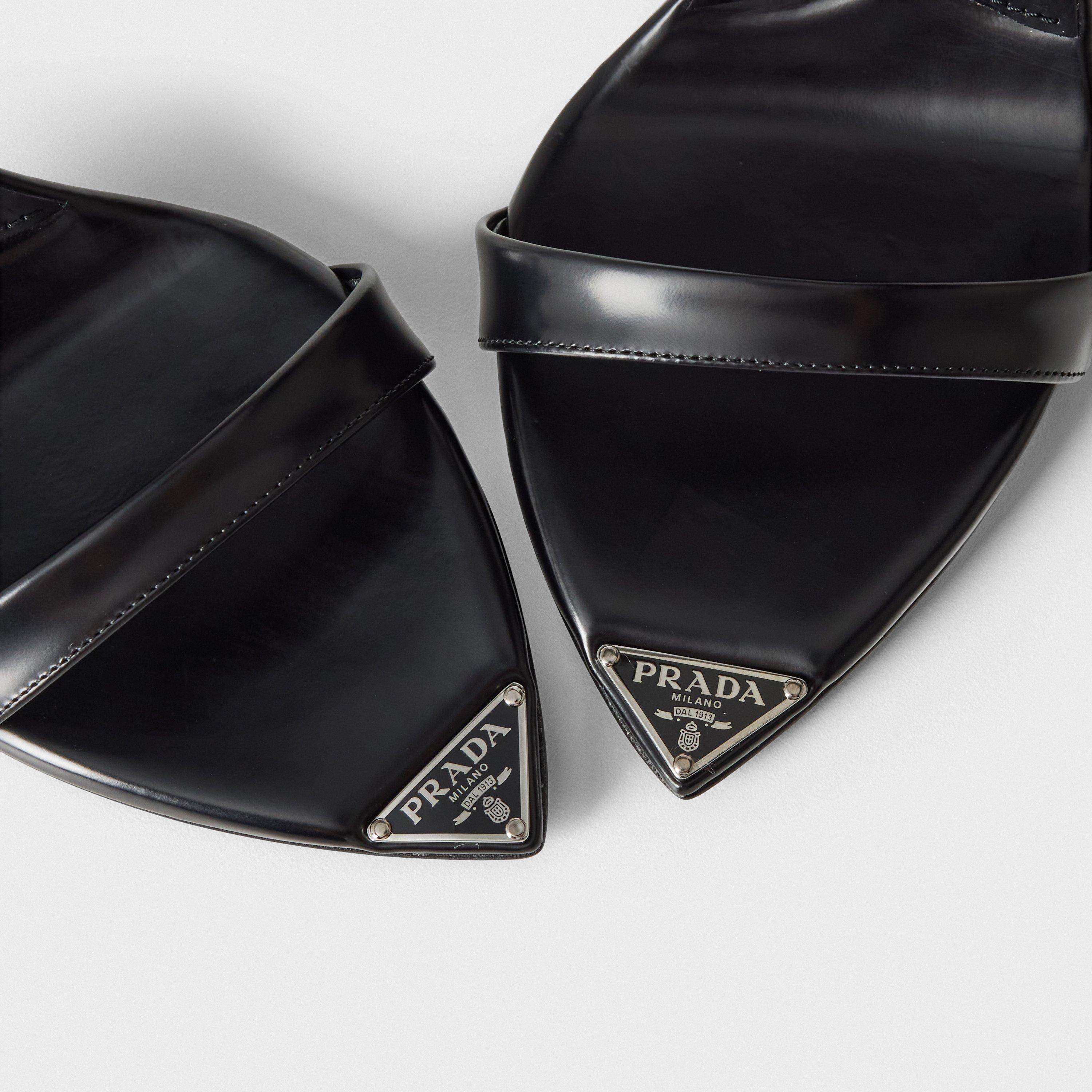 Black - Prada - Women's Heeled Sandals - 4