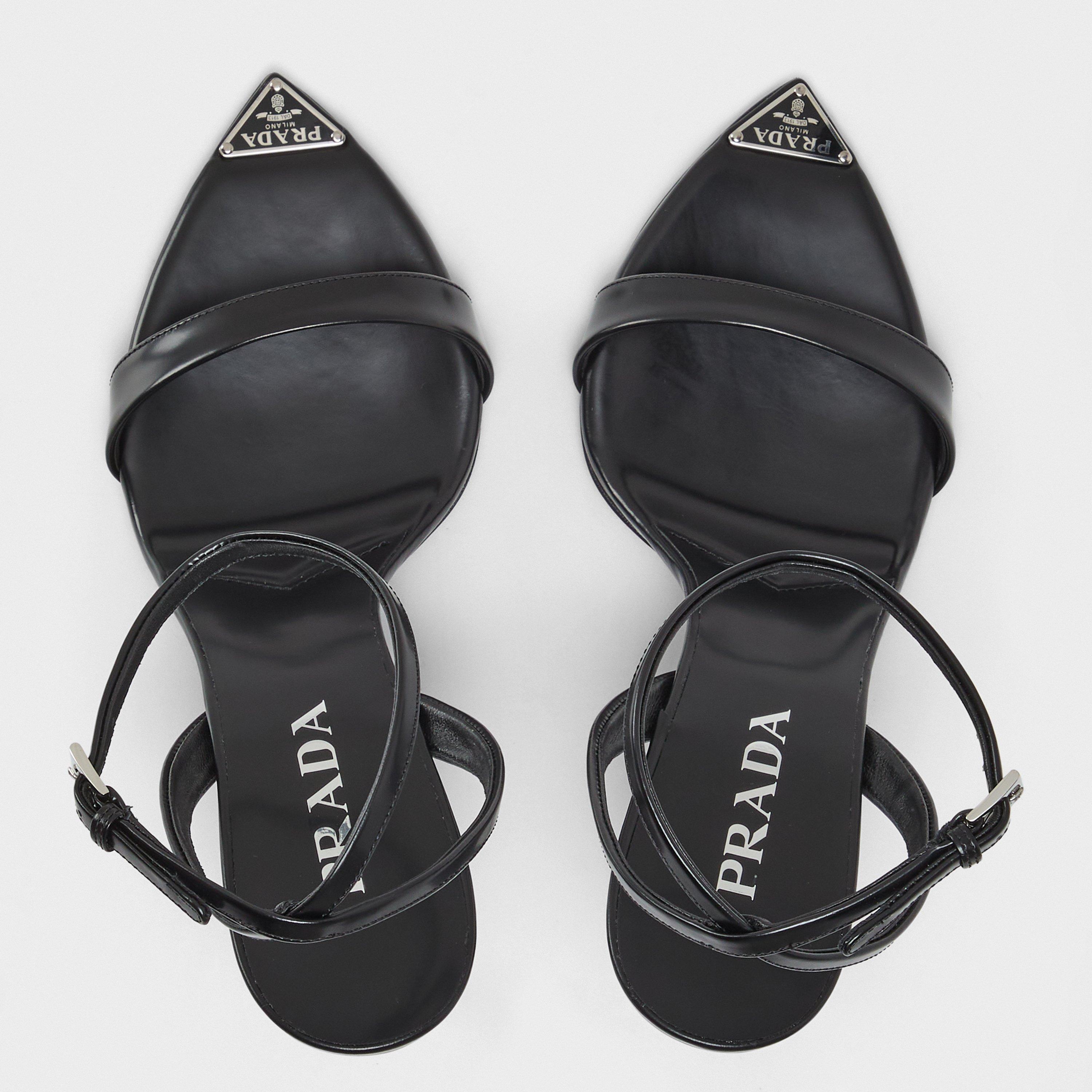 Black - Prada - Women's Heeled Sandals - 5