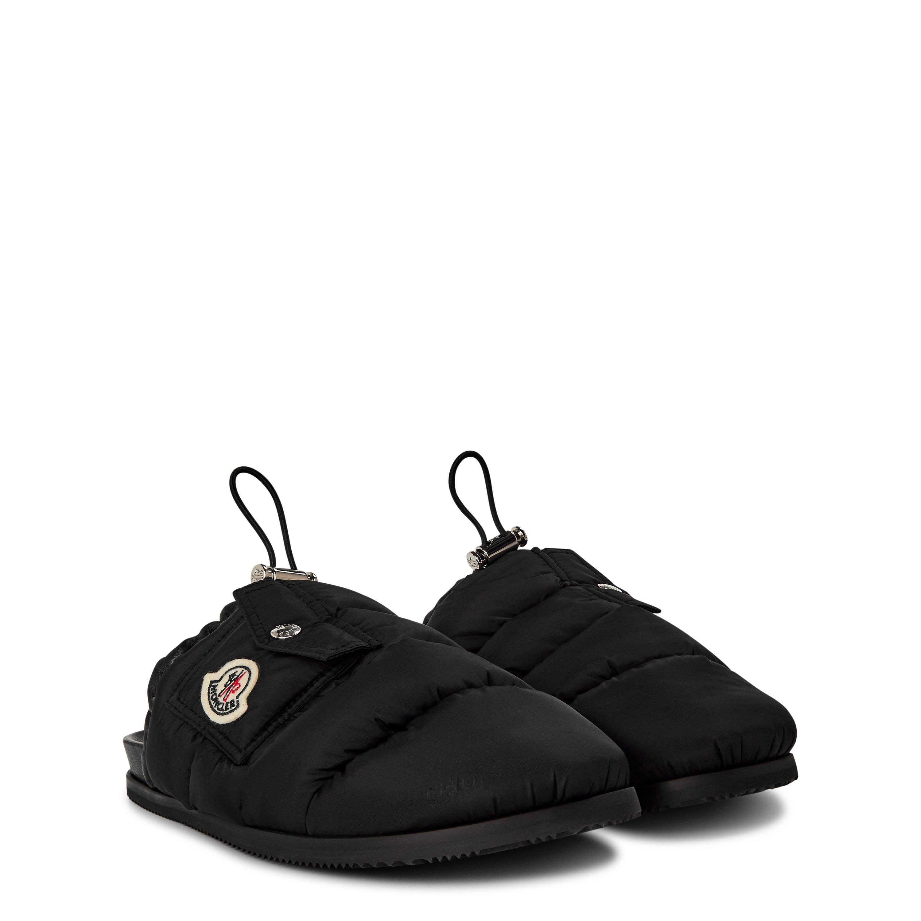 Black 999 - Moncler - Mon Pocket Padded Leather Mules - 4