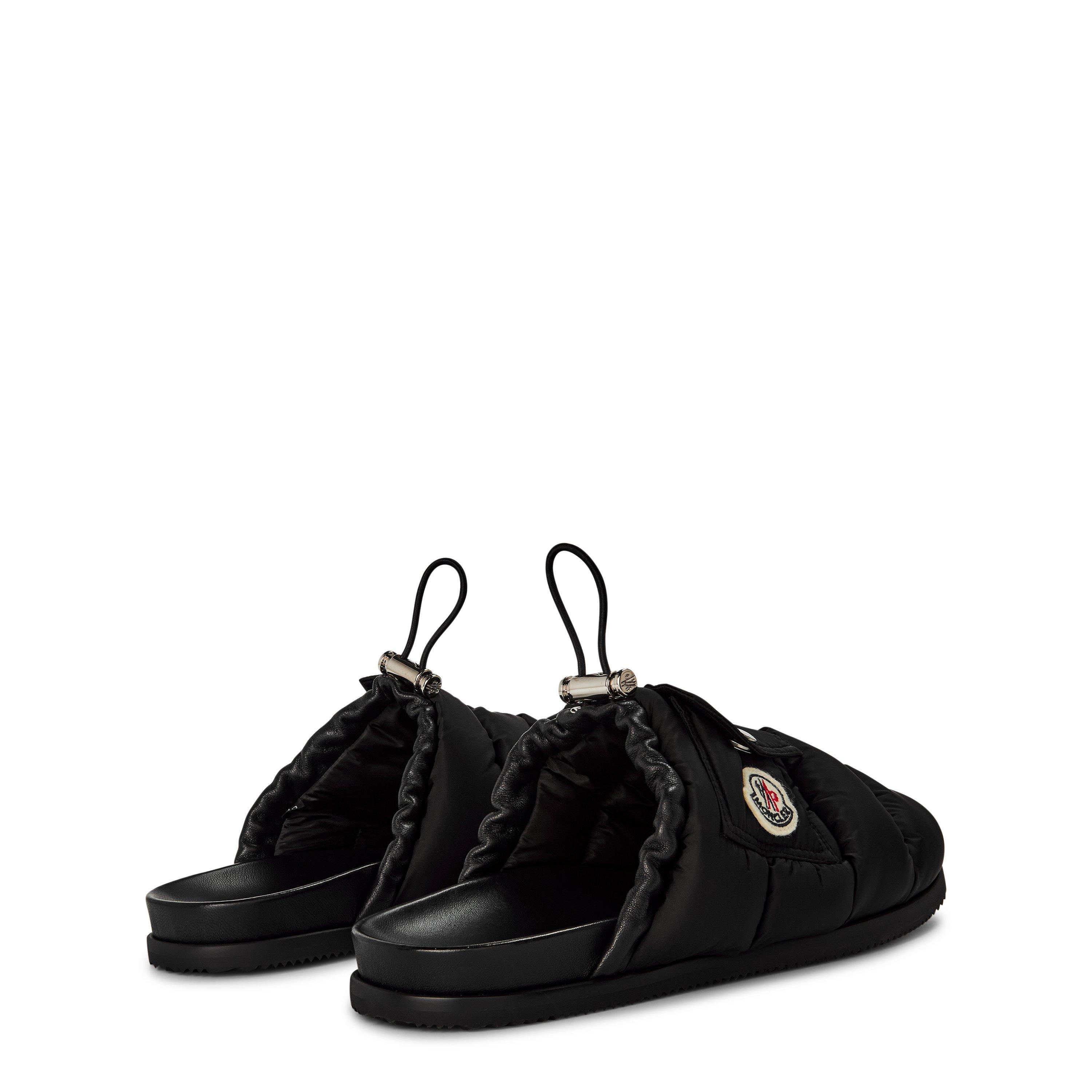 Black 999 - Moncler - Mon Pocket Padded Leather Mules - 5