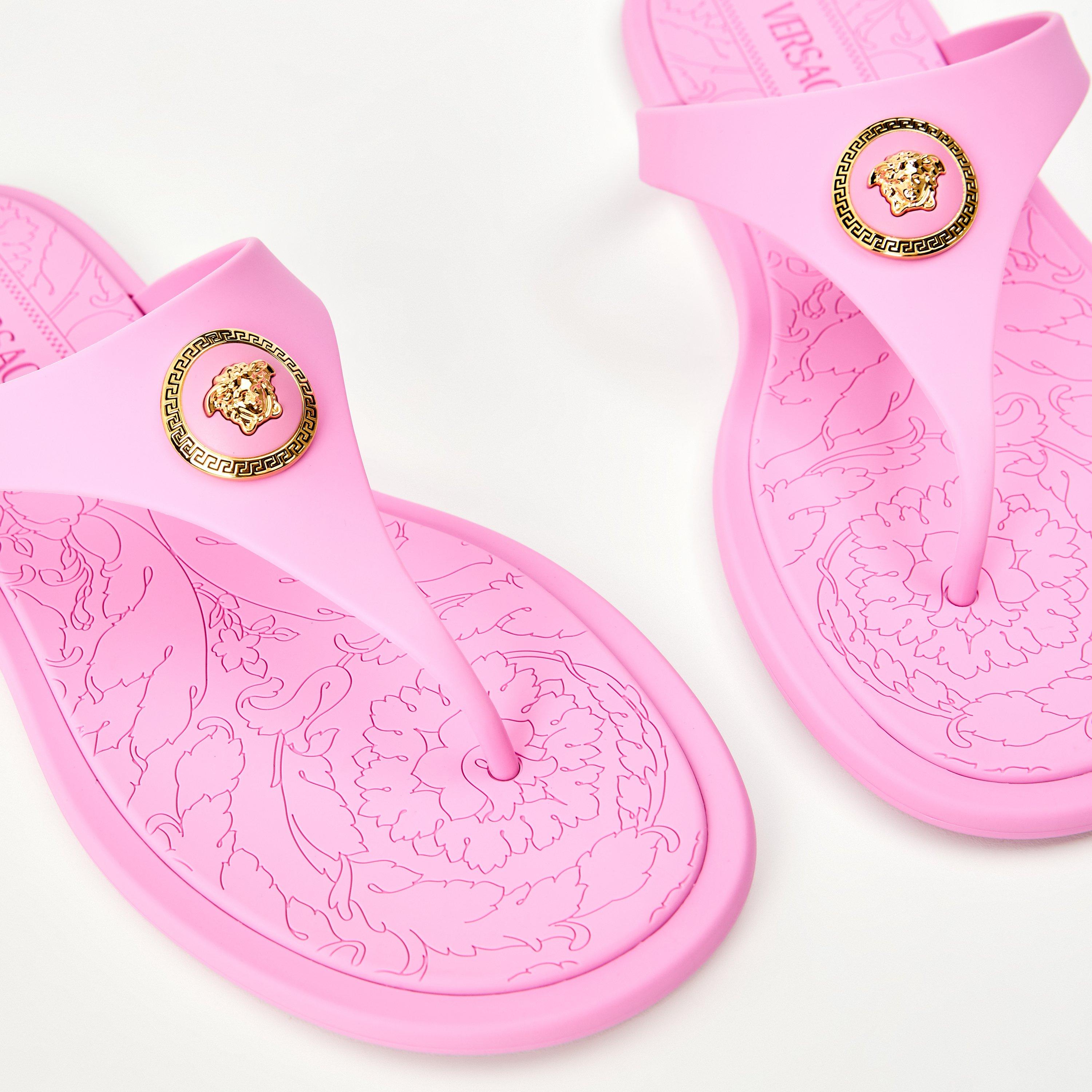 Guava Gold - Versace - Alia Rubber Flat Sandals - 4