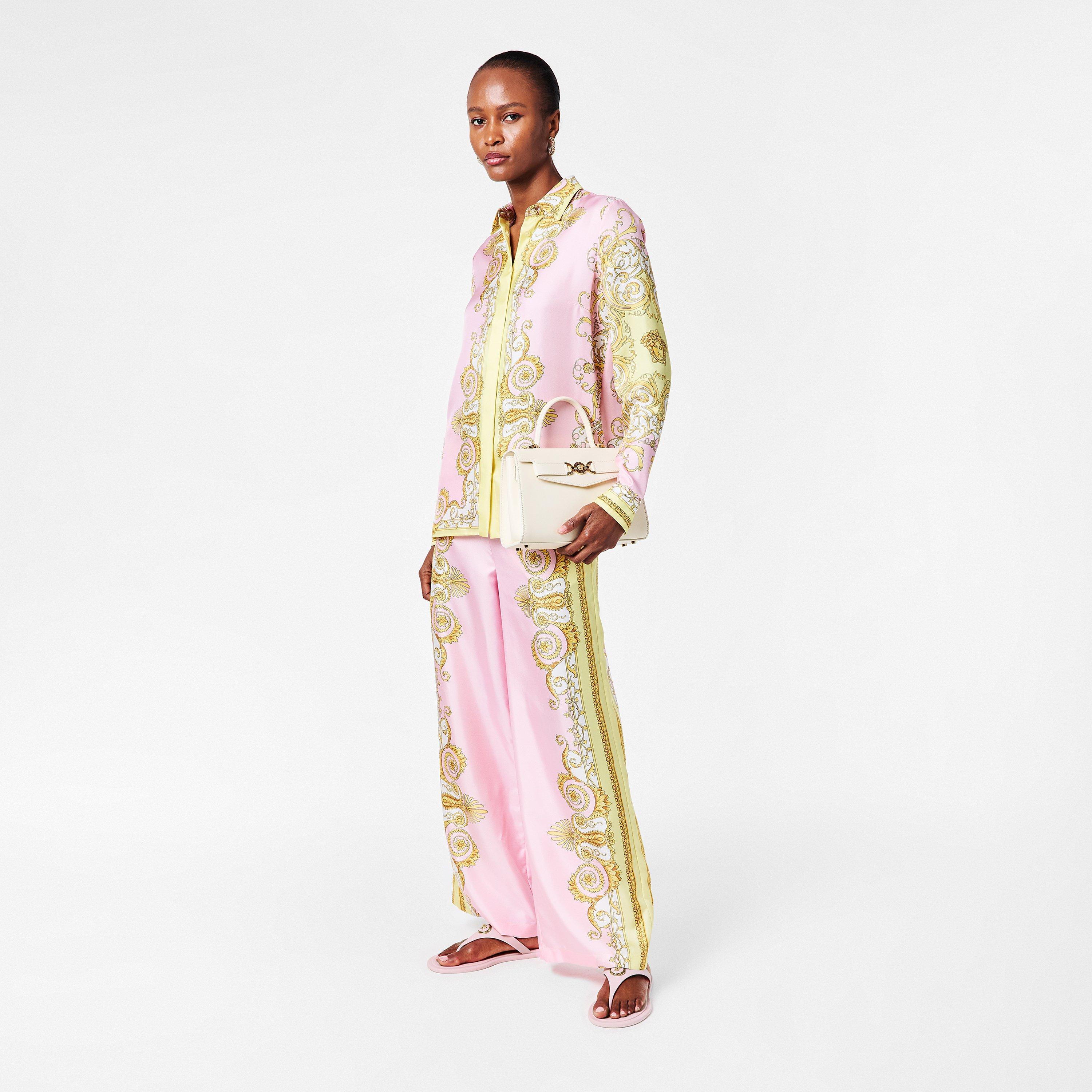 Pastel Pink Gld - Versace - Alia Rubber Flat Sandals - 6