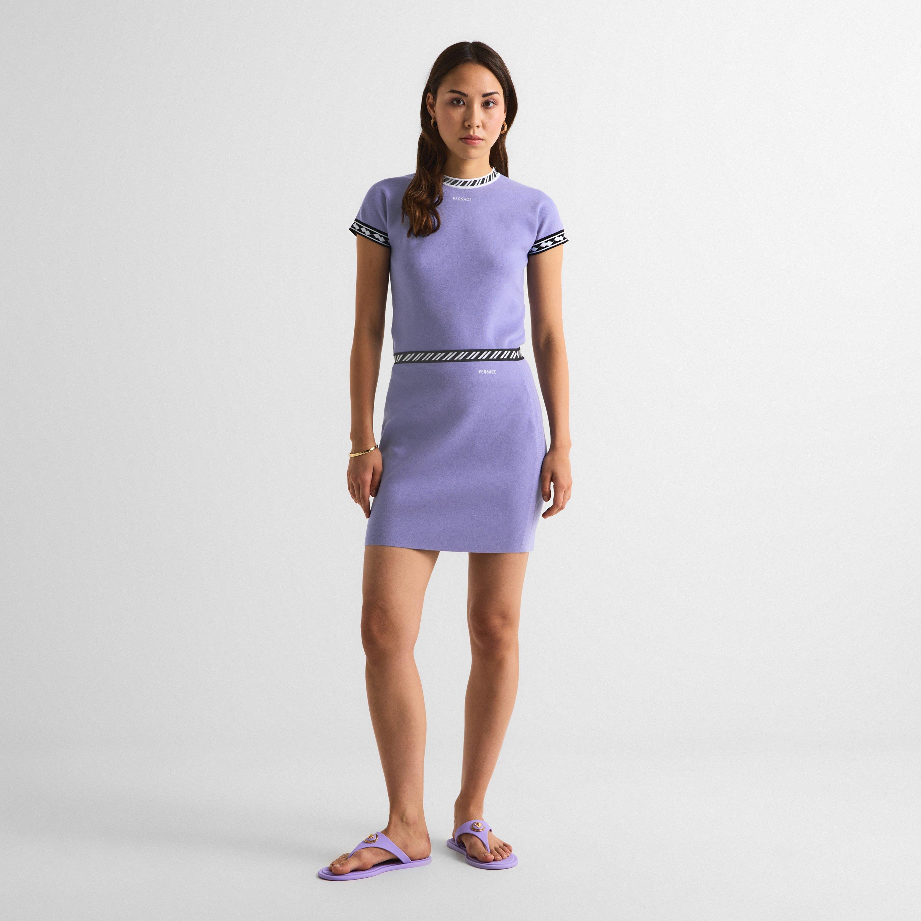 Lilac - Versace - Alia Rubber Flat Sandals - 6