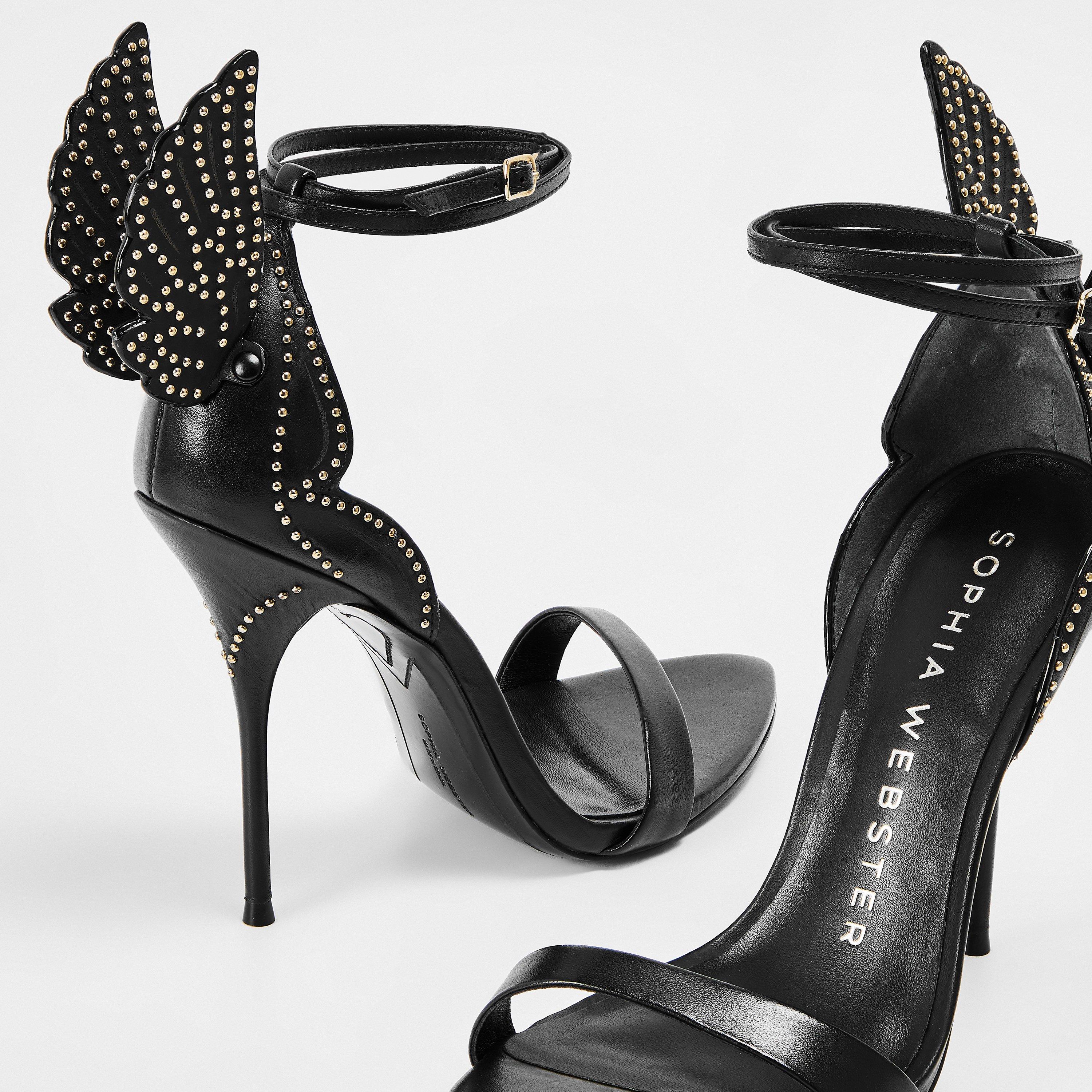 Black - Sophia Webster - Women's Cherub Heeled Sandals - 4