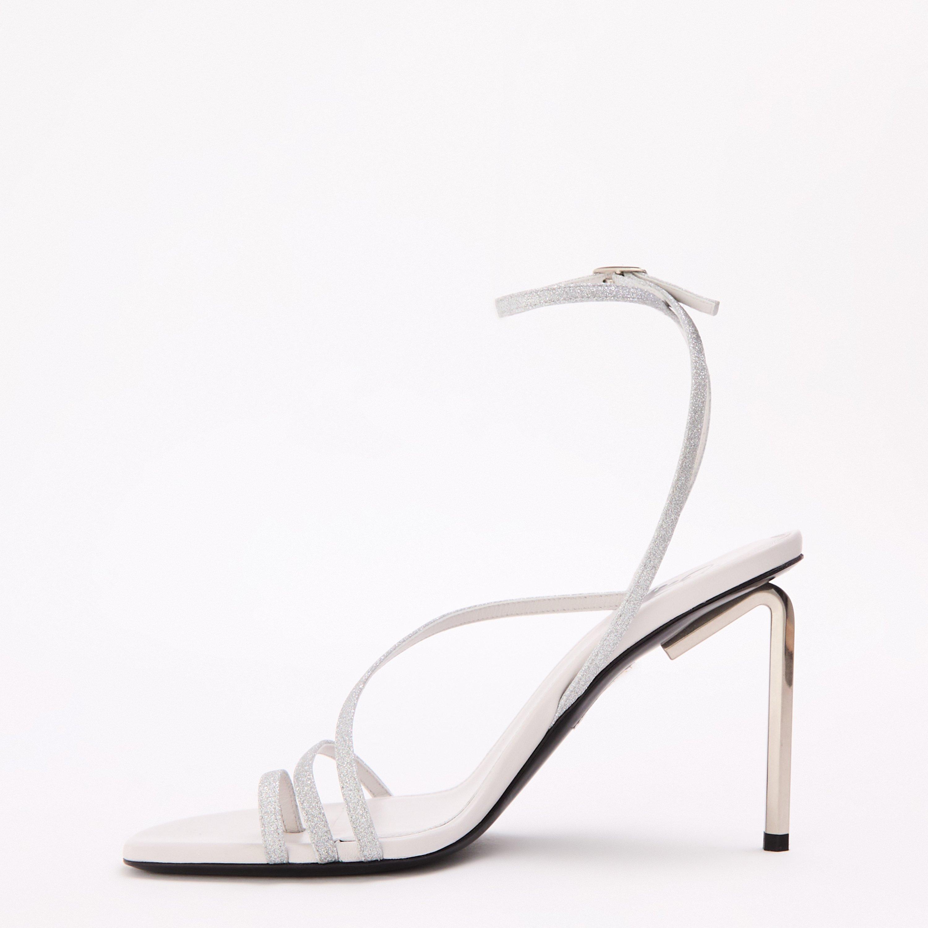 Silver - Off White - Women's Flat Sandals - 2