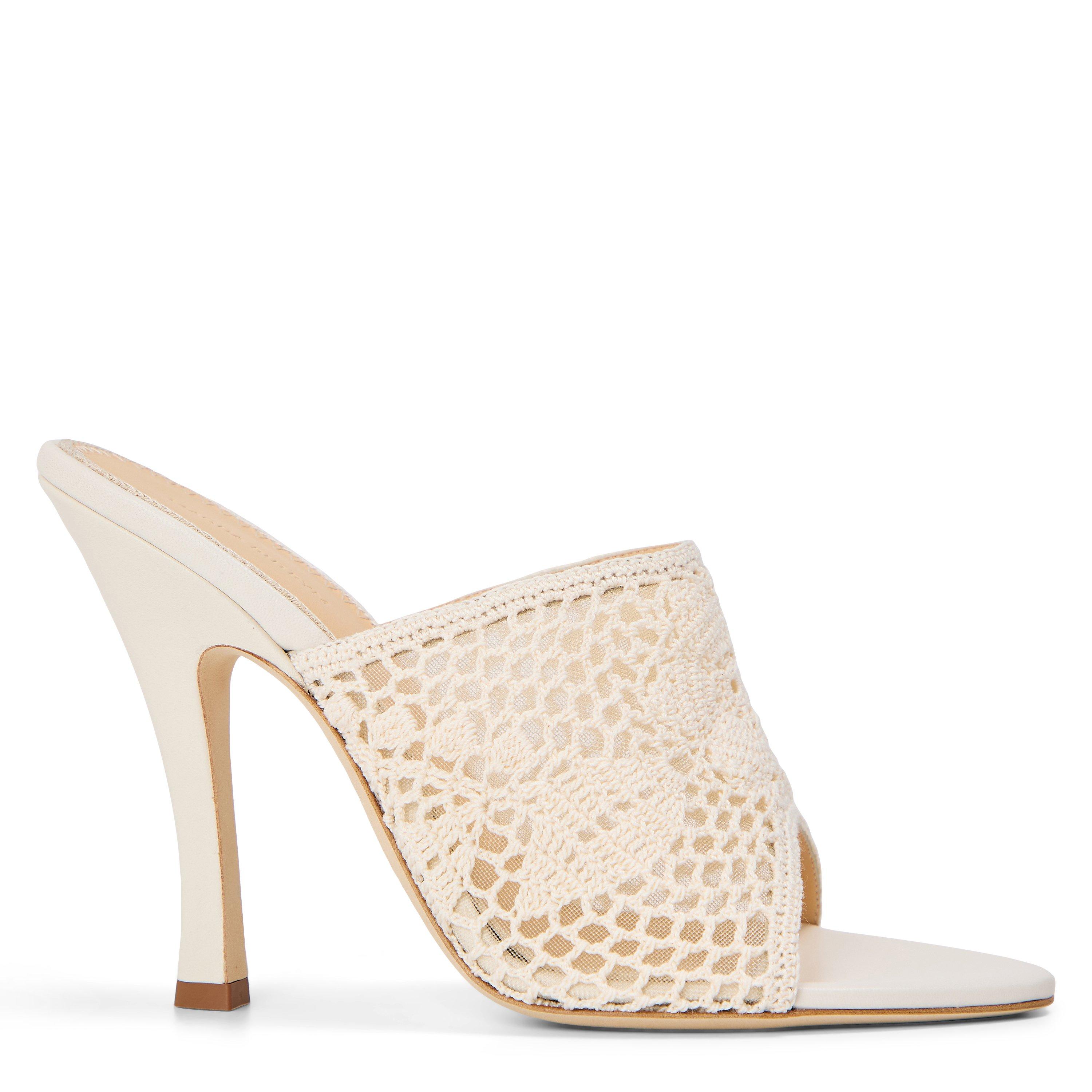 Cream - Magda Butrym - Women's Crochet Heeled Mules - 1