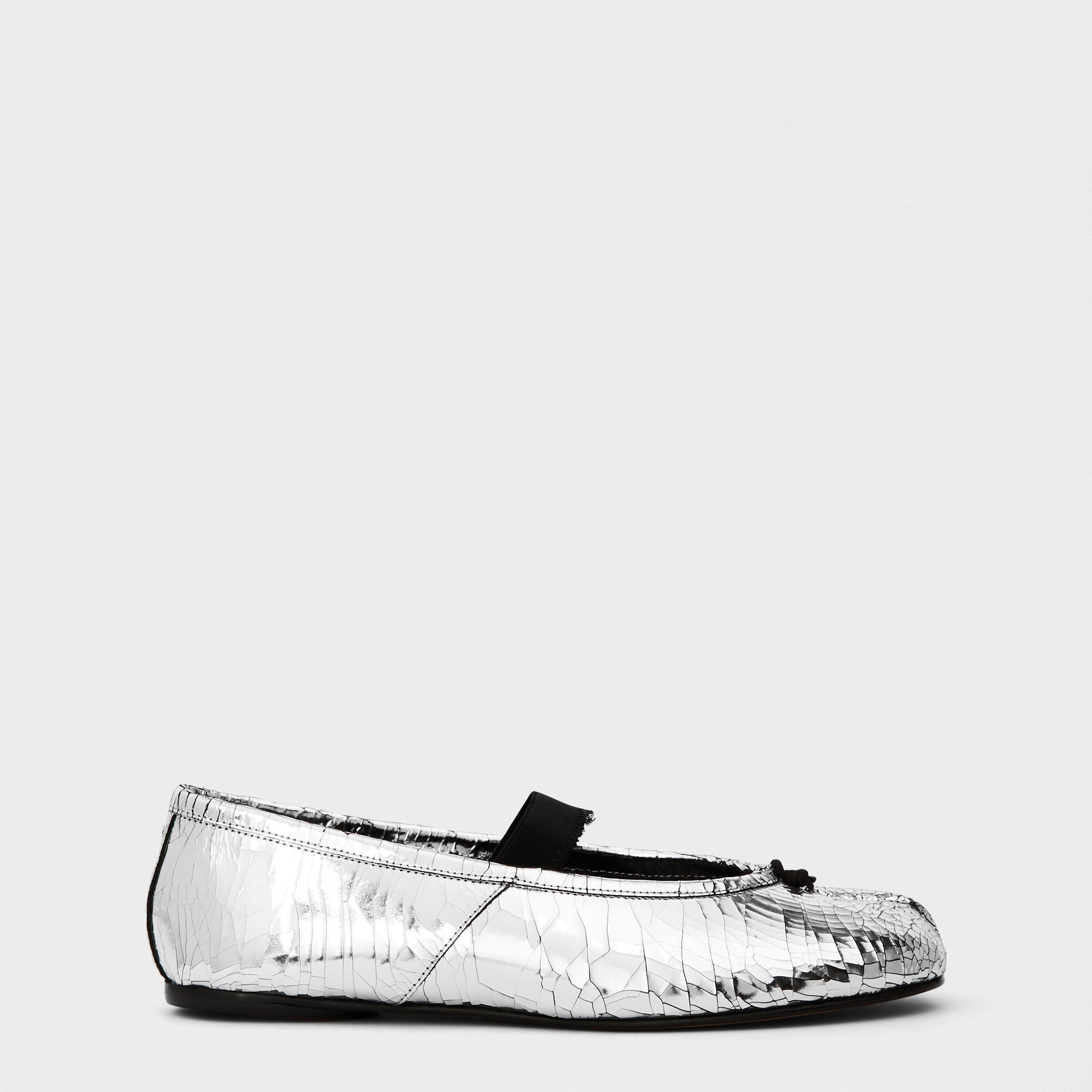 Silver Black - Maison Margiela - Women's Padded Ballet Pumps - 1
