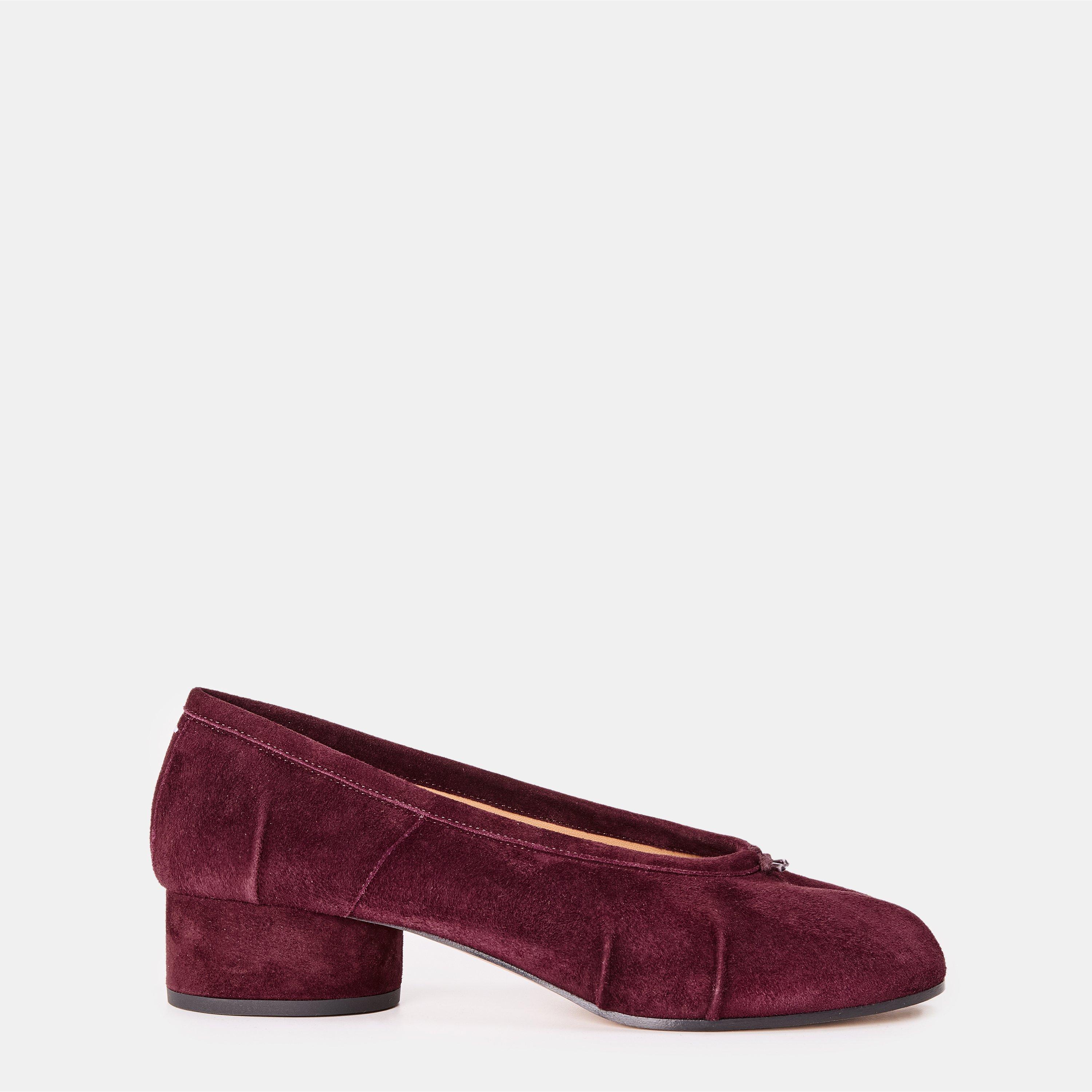 Maison Margiela Tabi Ballet Court Heel Pumps - Winetasting - Size 6 (39)