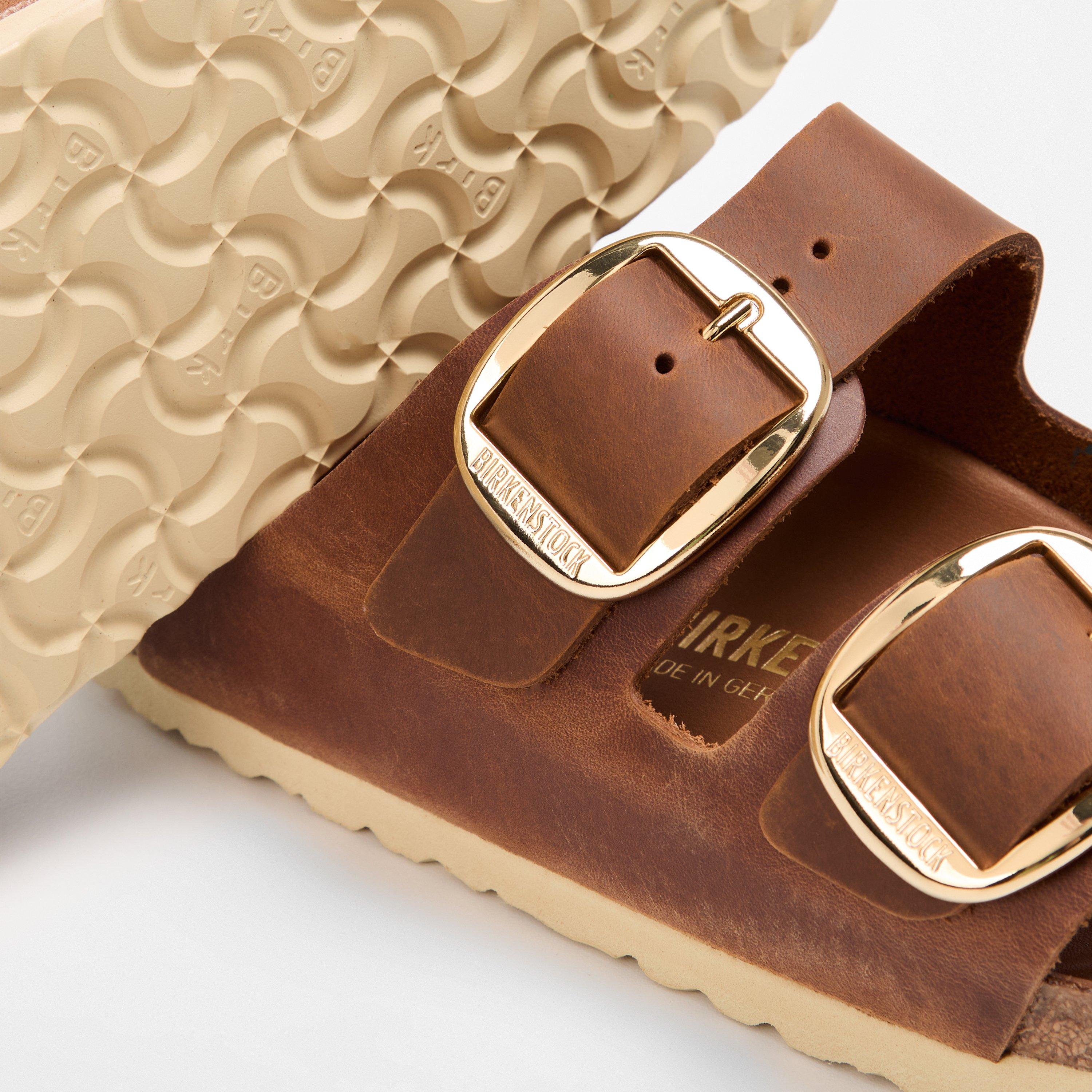 Cognac - Birkenstock - Arizona Big Buckle Leather Sandals - 4