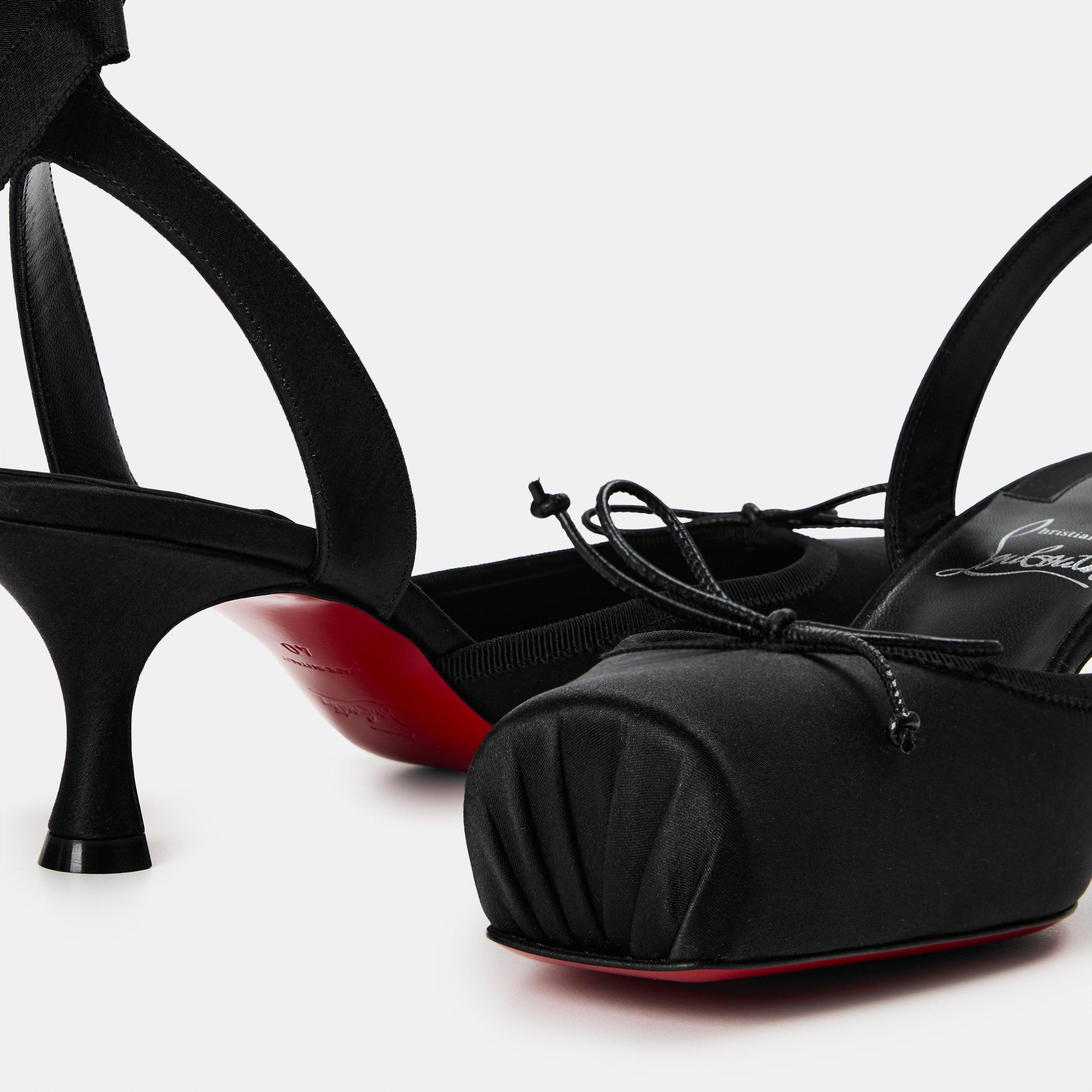 Black - Christian Louboutin - Women's Chr Cassia Lace-Up Platform Heels - 4