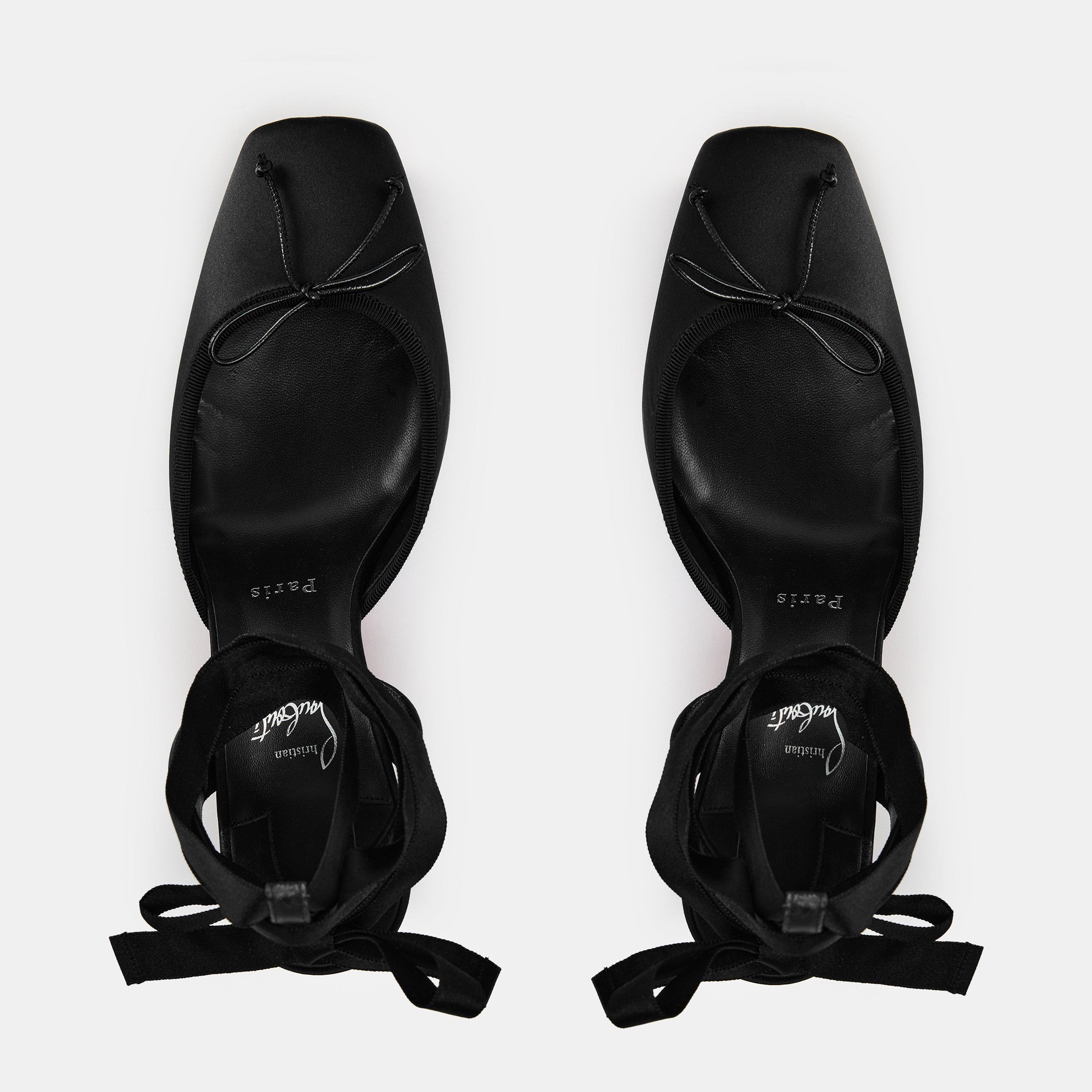 Black - Christian Louboutin - Women's Chr Cassia Lace-Up Platform Heels - 5