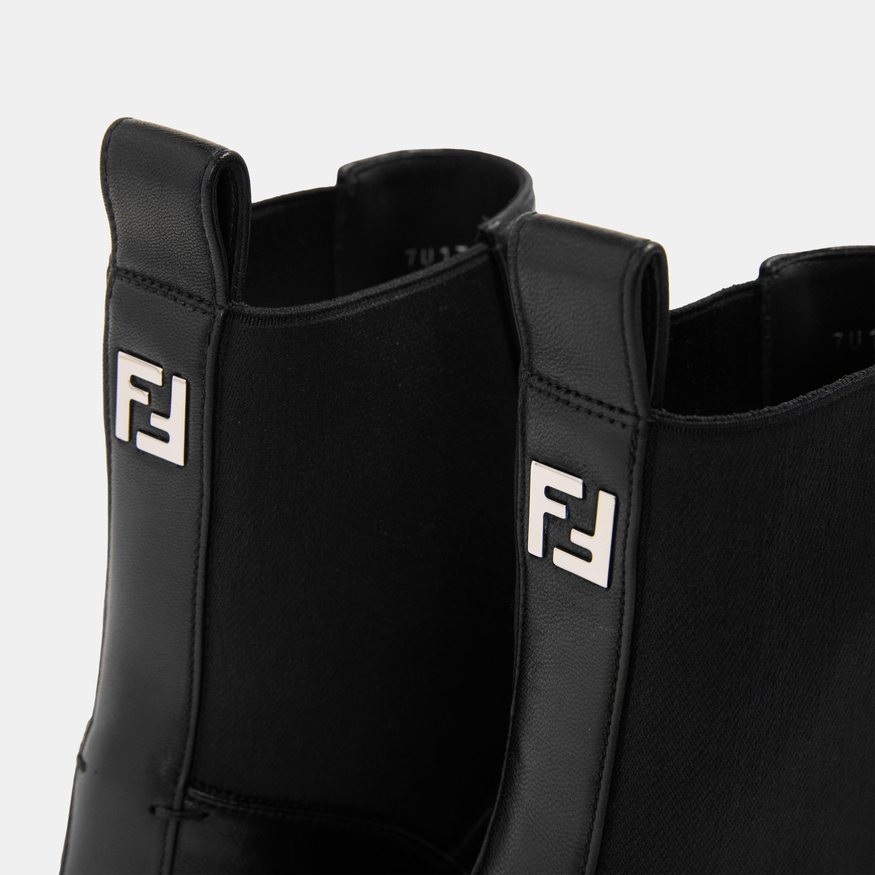 Black - Fendi - Men's Flat Ankle Boots - 4