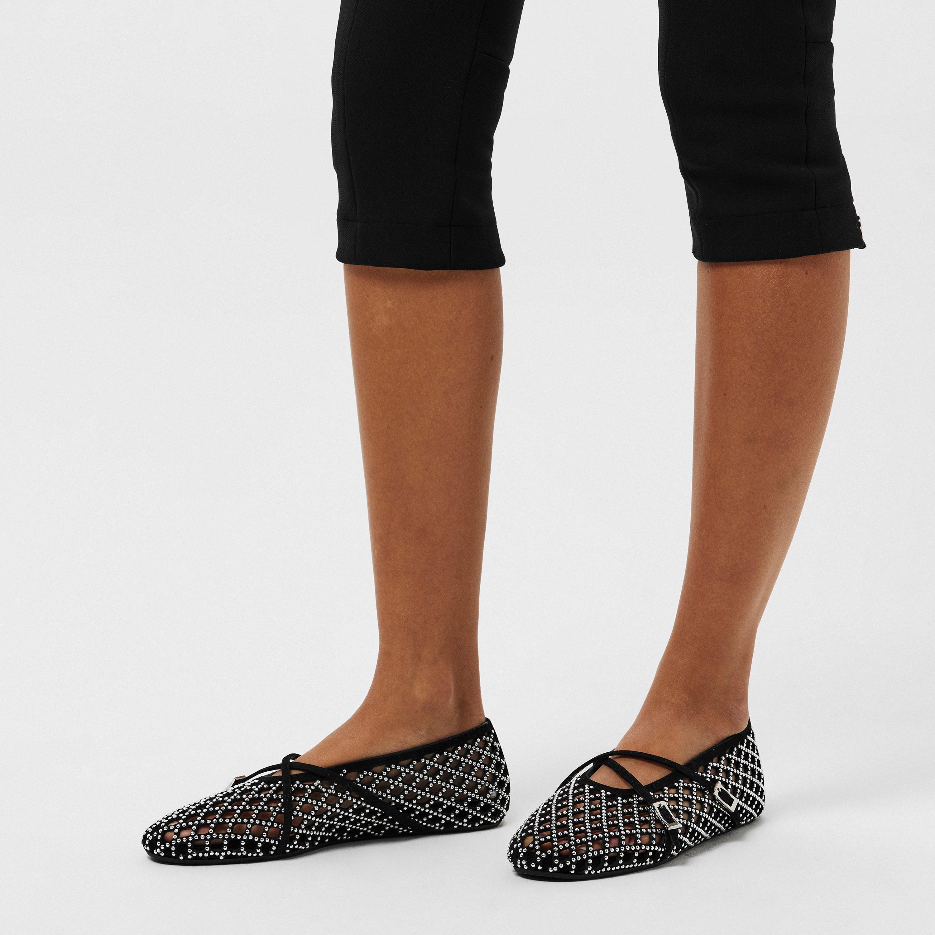 Black - Mach and Mach - Women's Mesh Ballet Pumps - 3